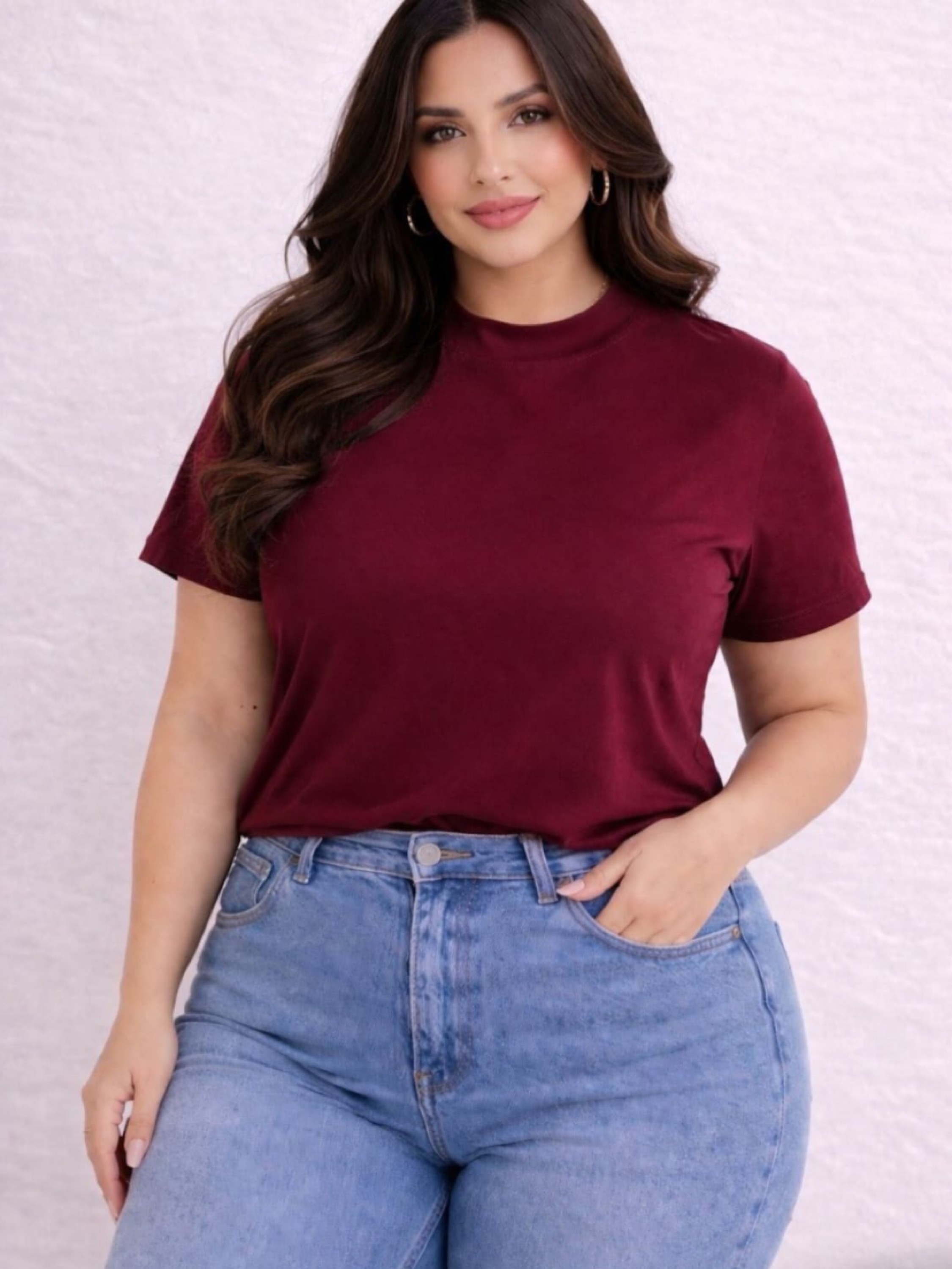 Kit com 4 t-shirts no 100% algodao no plus size