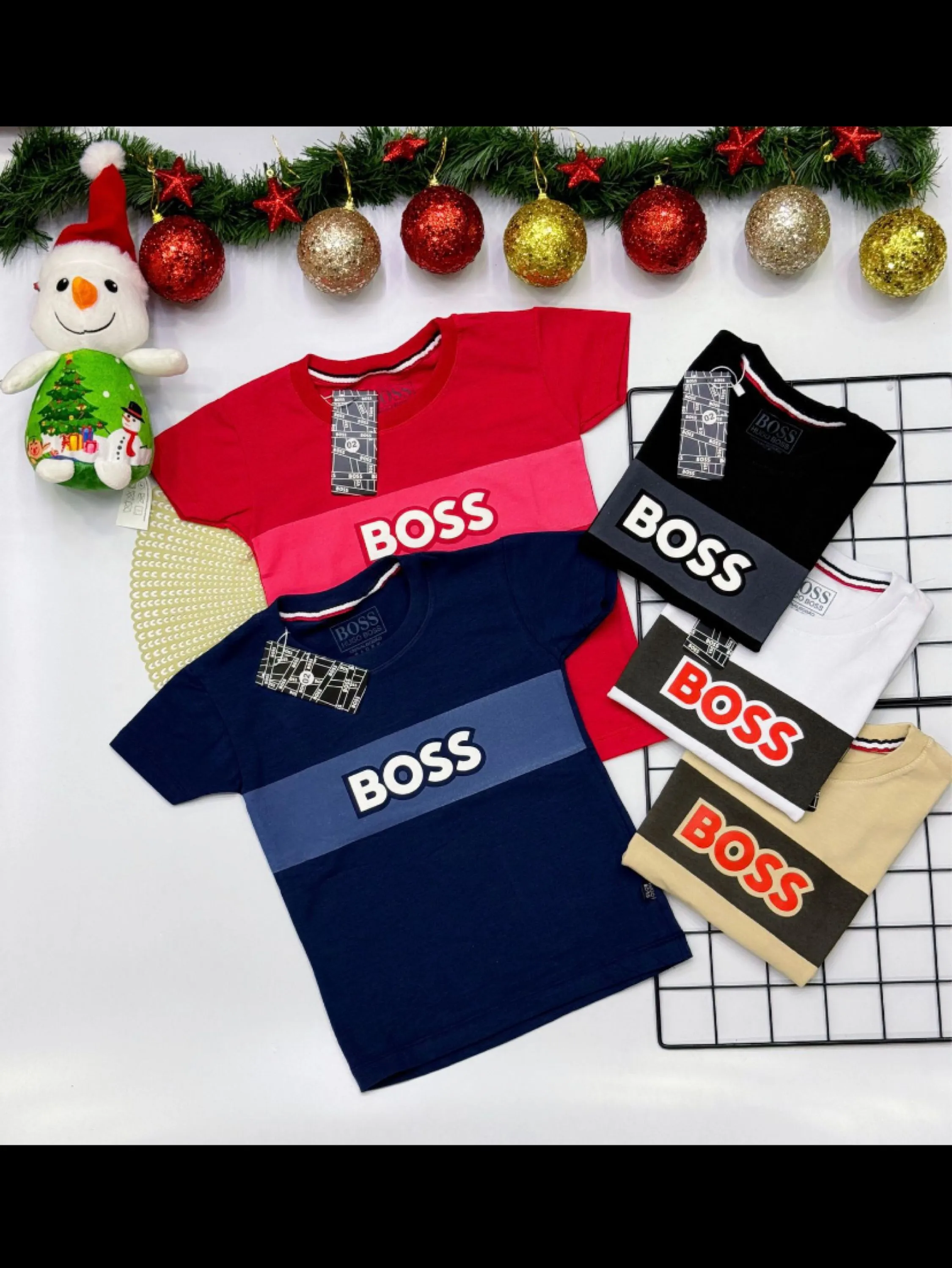 Camiseta Boss infantil /juvenil malha peruana