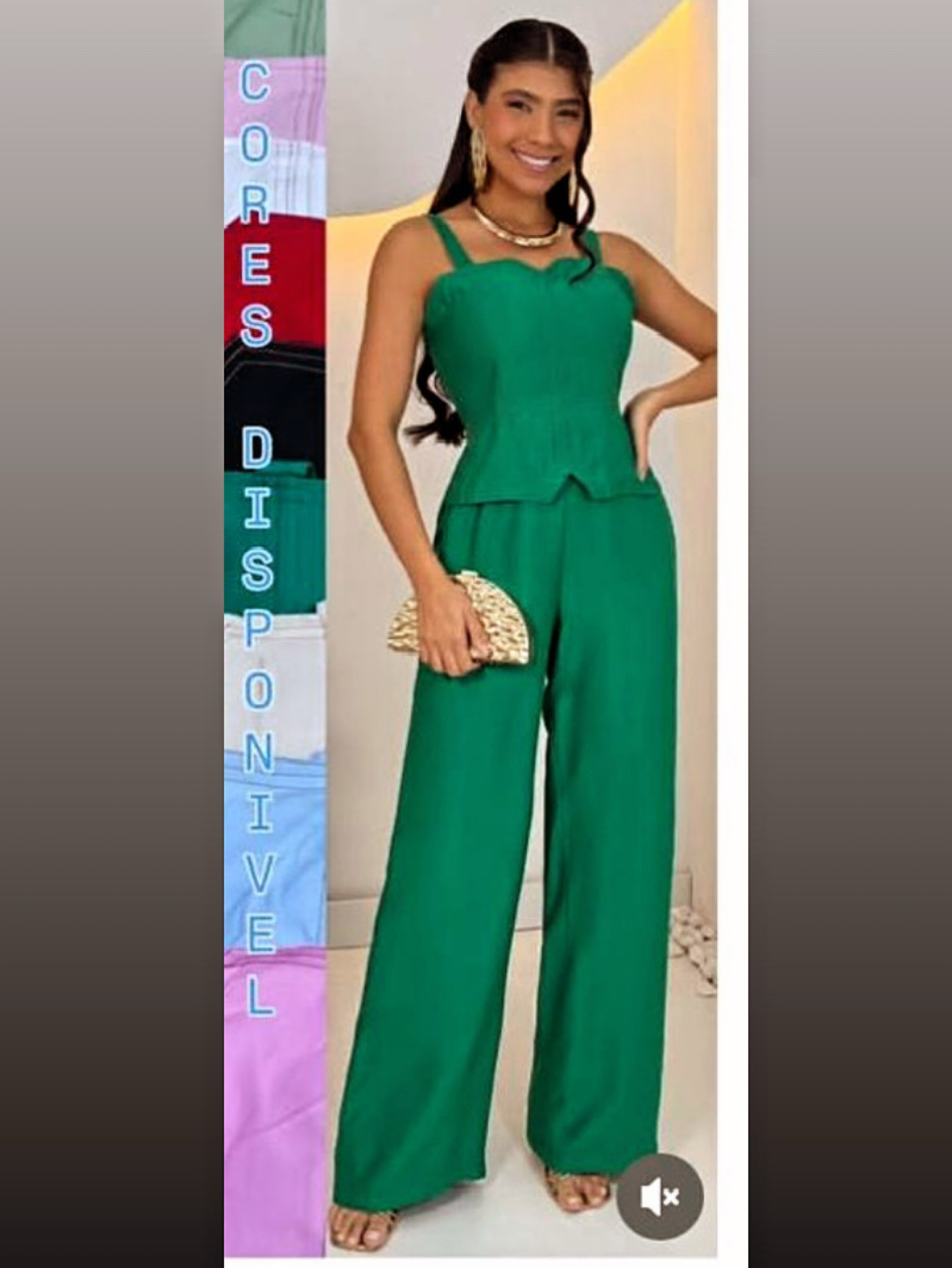 Macacão Pantalona de alcinha regulável