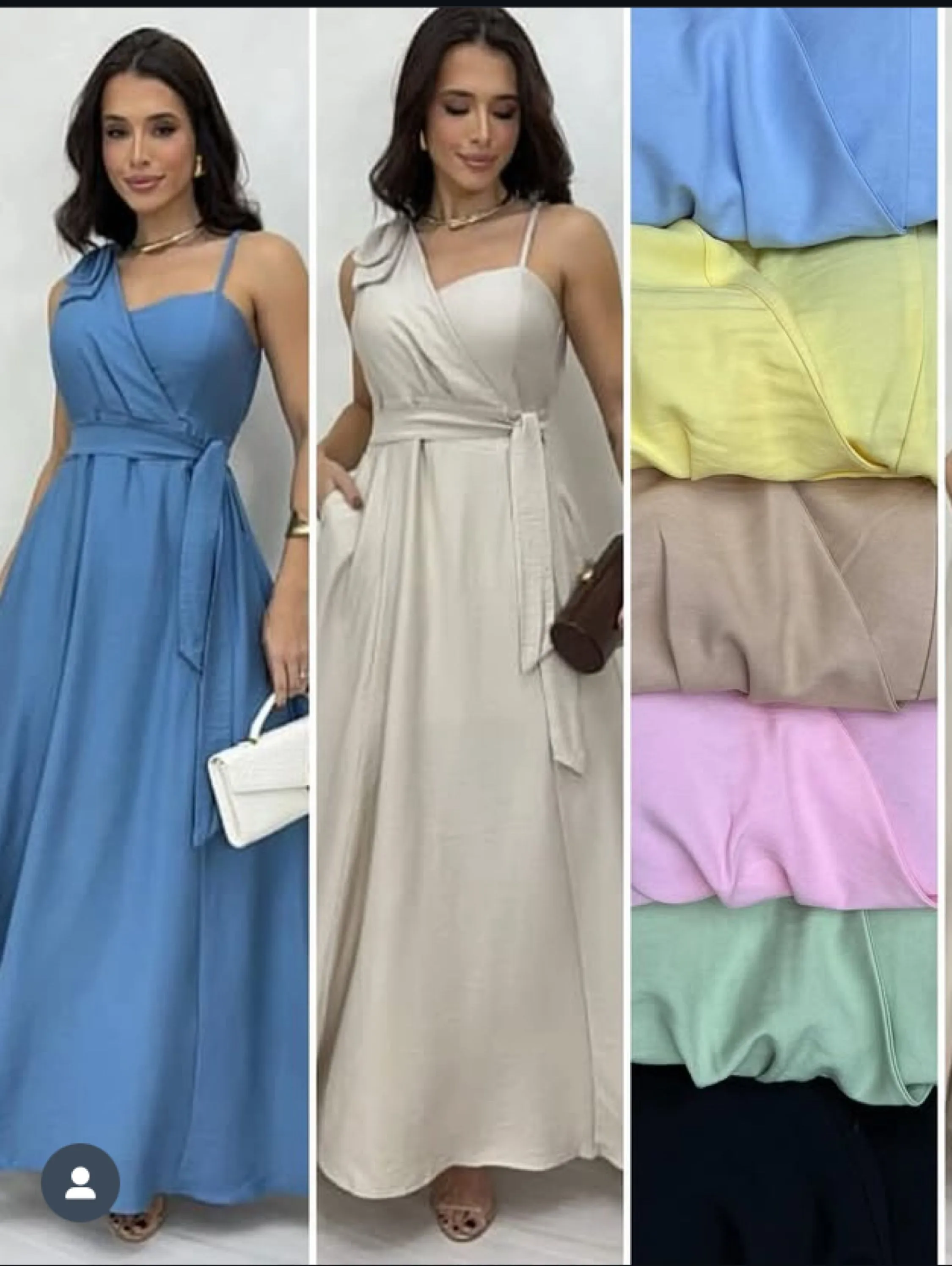 Vestido longo com borjo tecido sensorial veste até 40