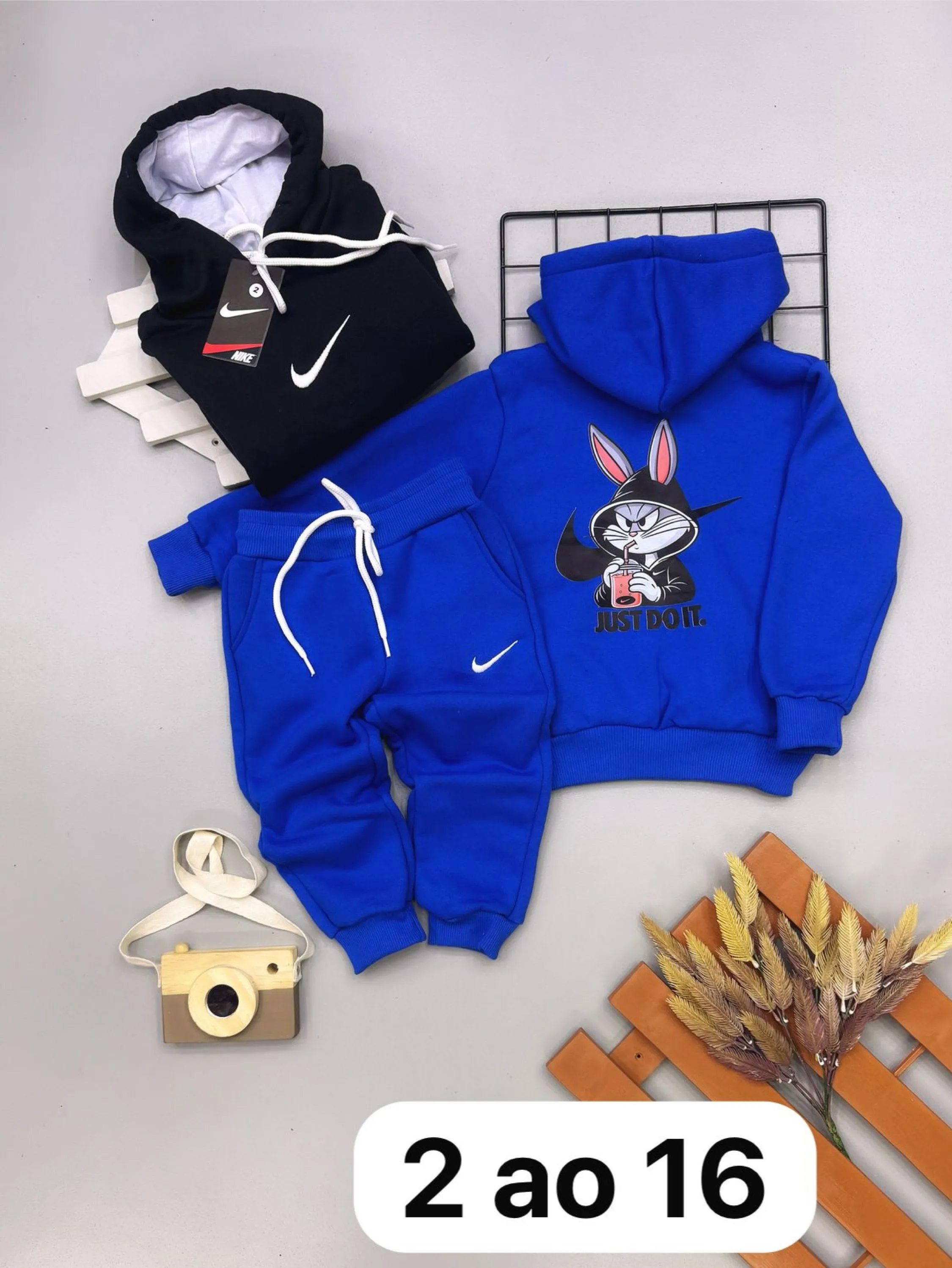 Conjunto de moletom Nike flanelado 3 cabos infantil/juvenil