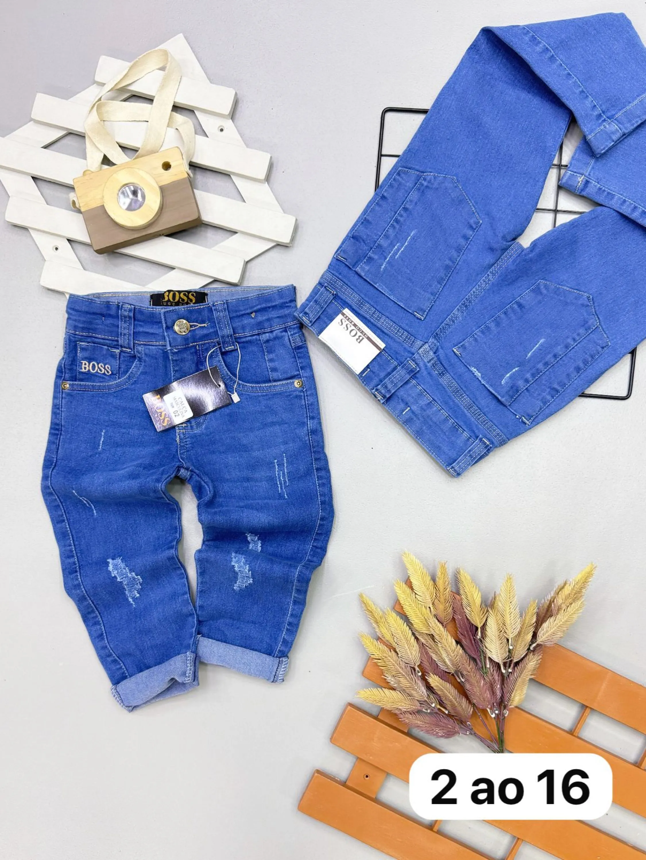 Calça jeans Boss infantil/juvenil