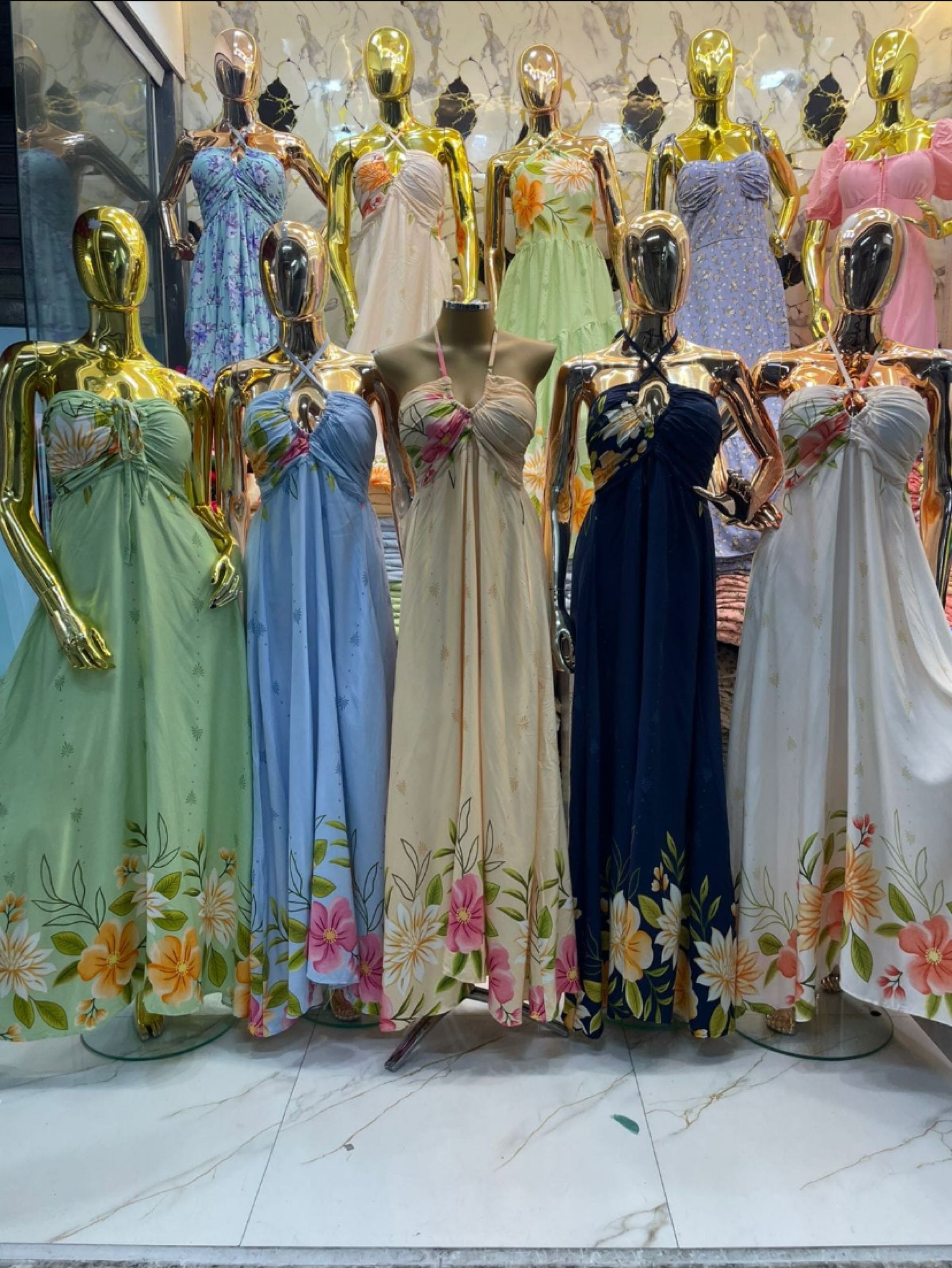 Vestido longo frente única