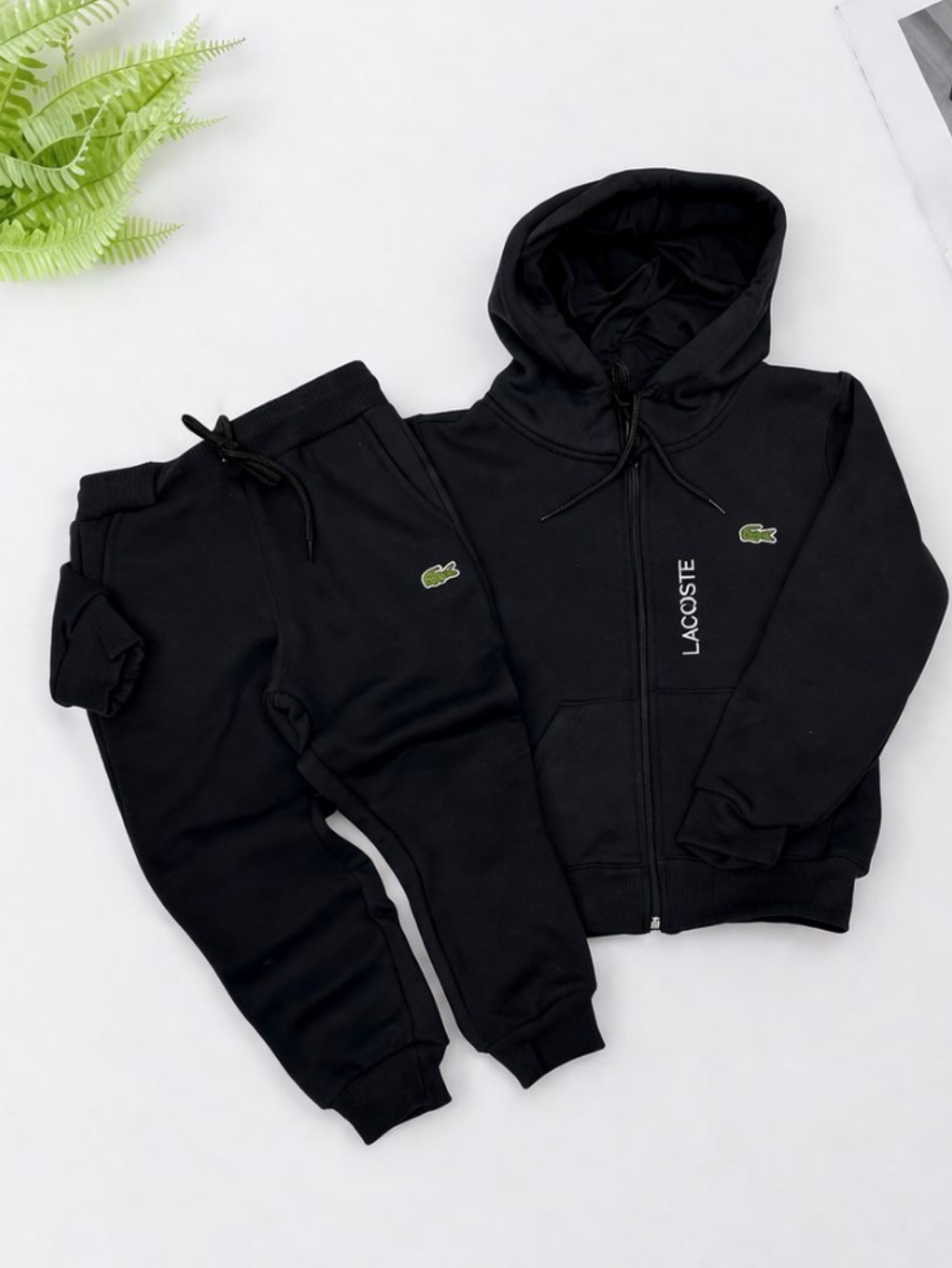 Conjunto Lacoste forrado infantil/juvenil