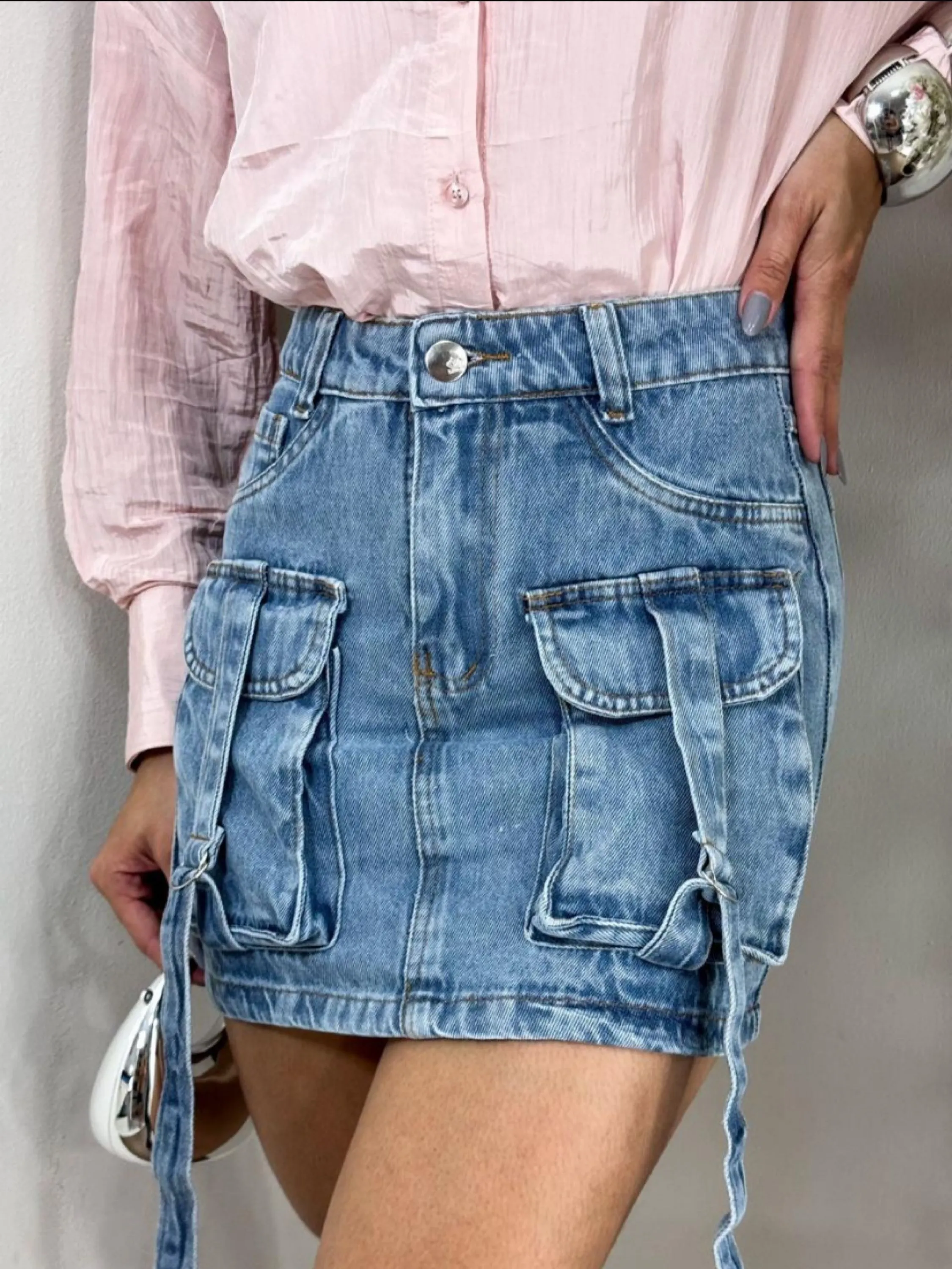 Mini saia cargo jeans China
