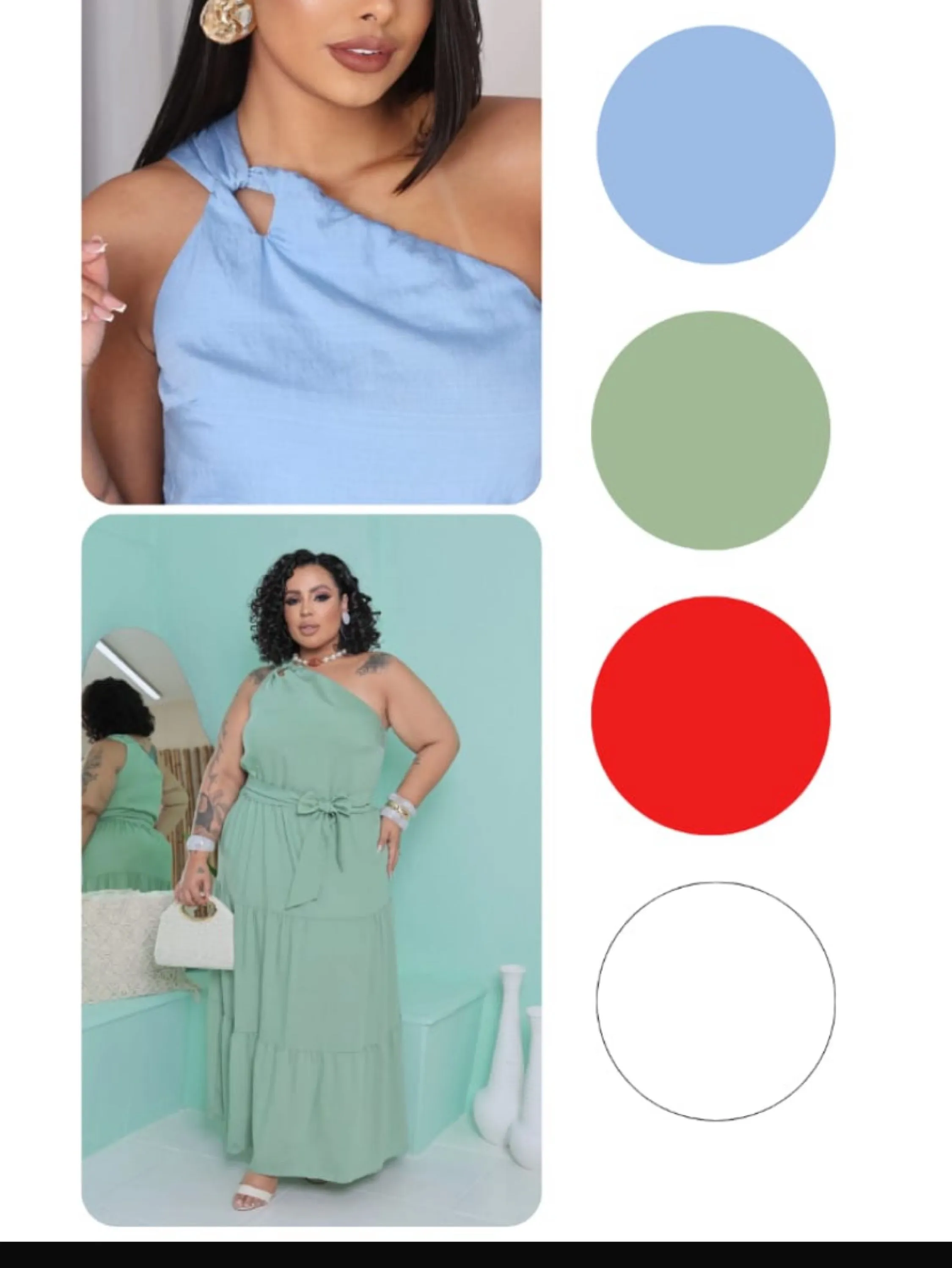 Vestido Malu forrado ,detalhe na alça PLUS SIZE