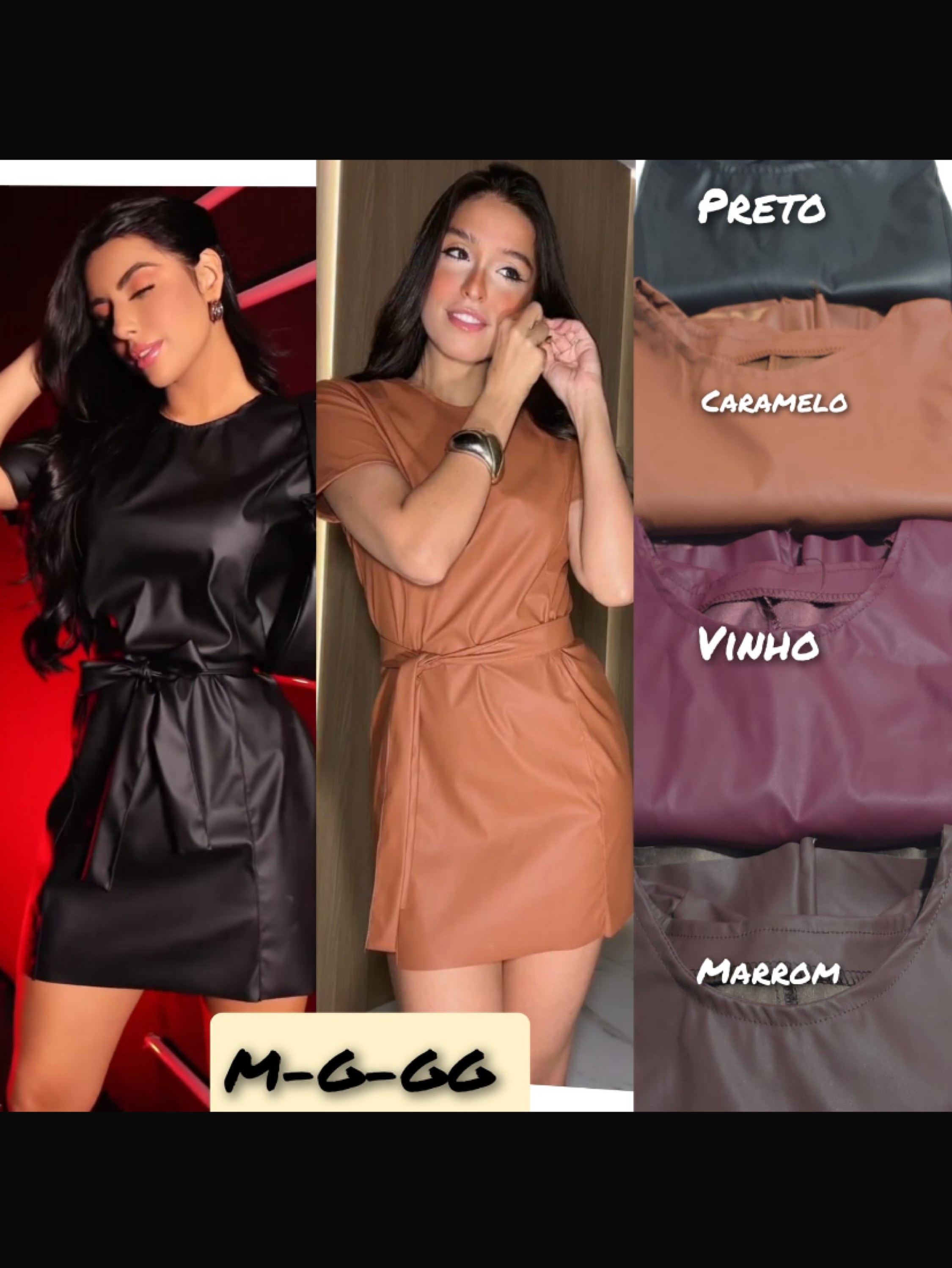 Vestido Thaís curto em Courino