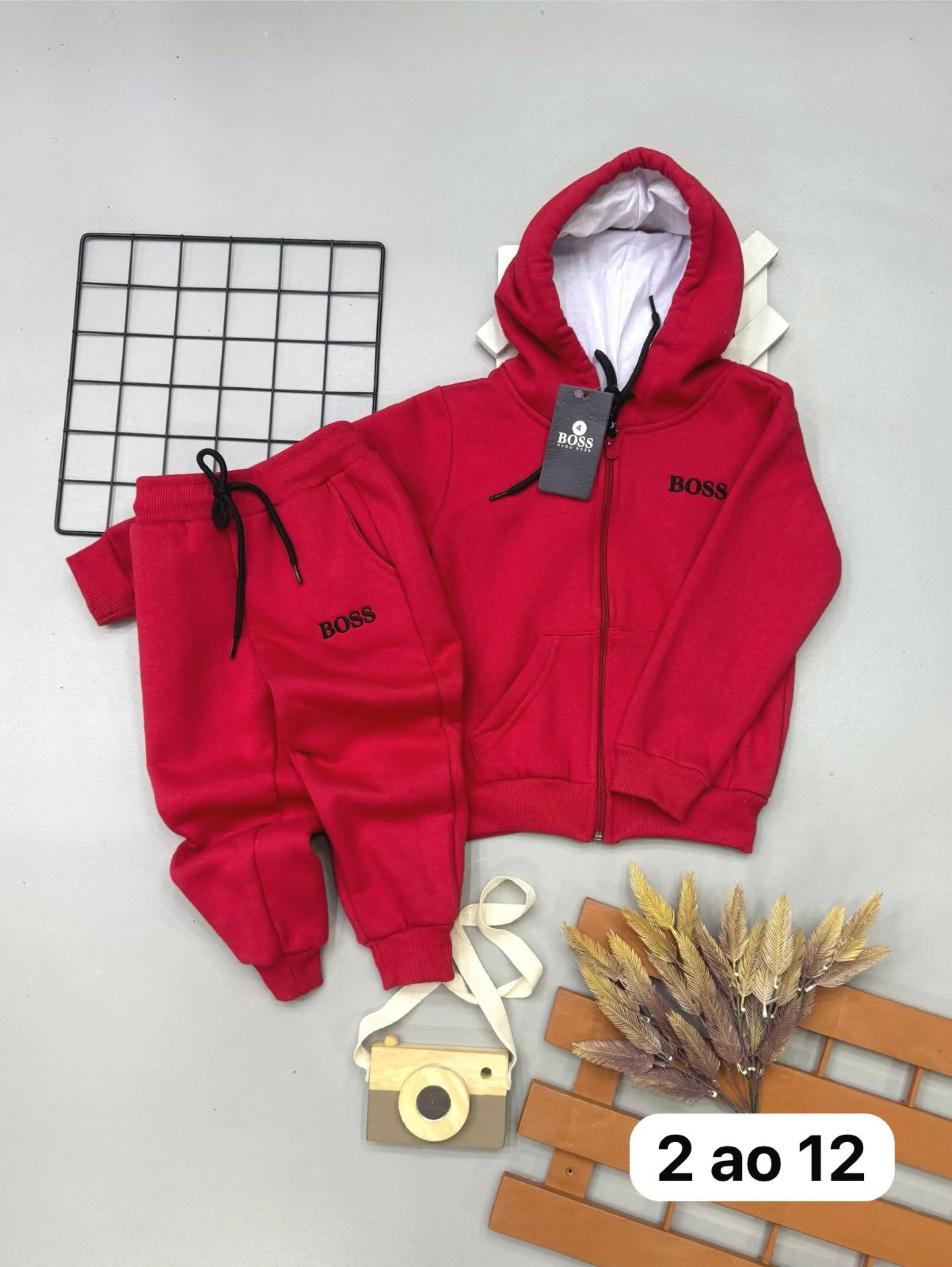 Conjunto de moletom Boss 3 cabos infantil/juvenil