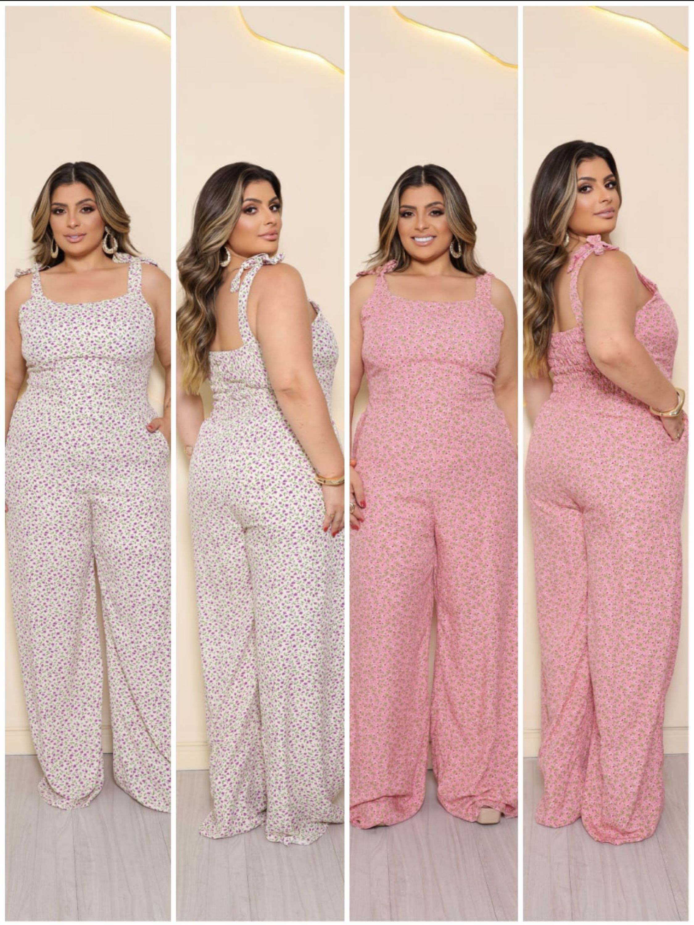 Macacão Pantalona com bolsos funcionais Plus size