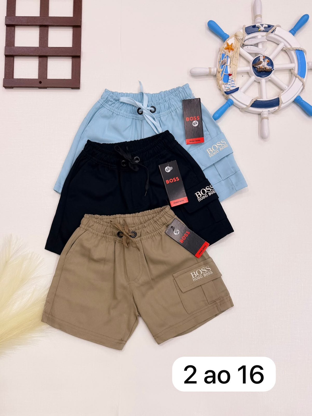 Bermuda Boss cargo de sarja infantil/juvenil