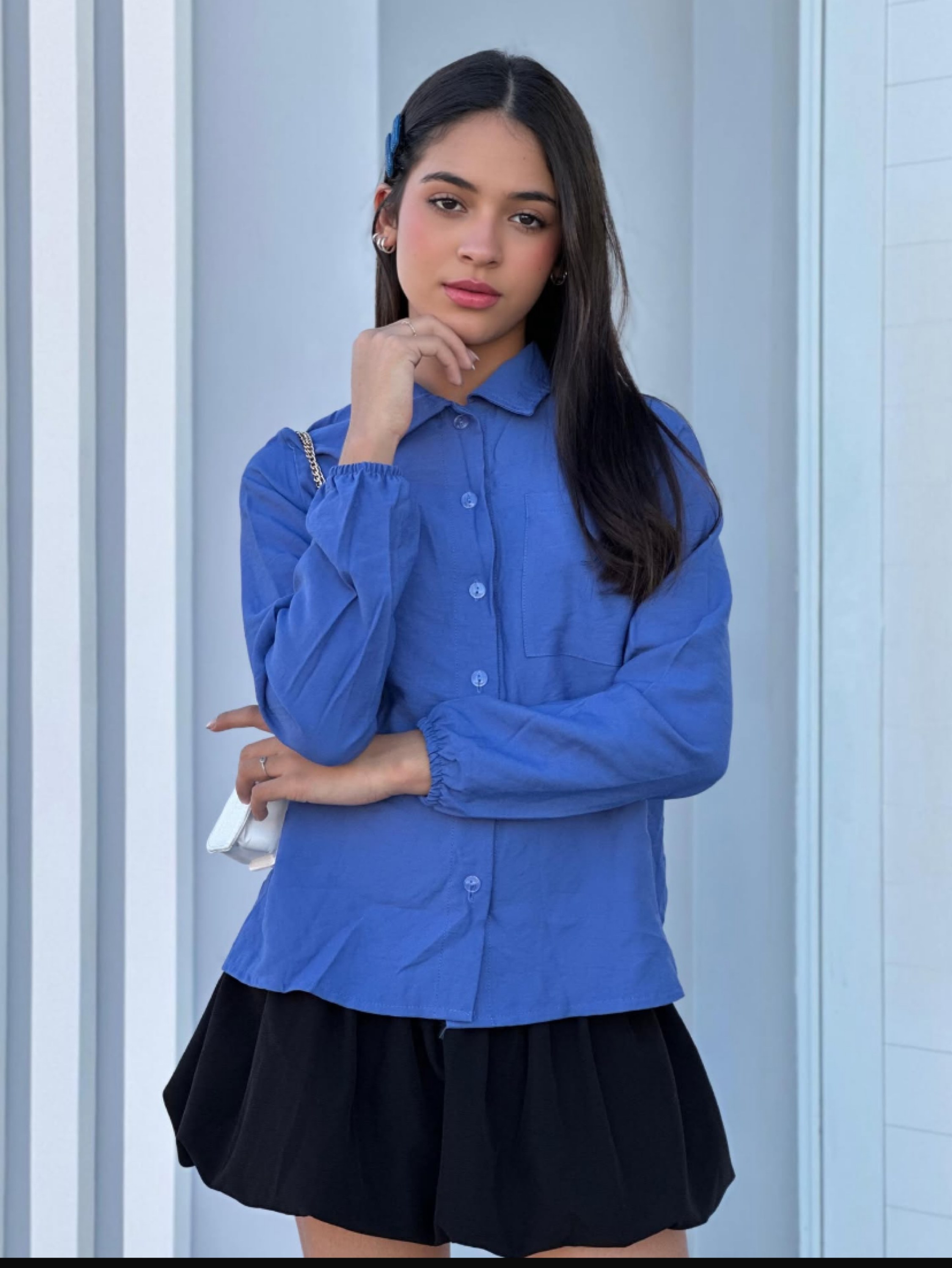 Camisa casual manga longa juvenil