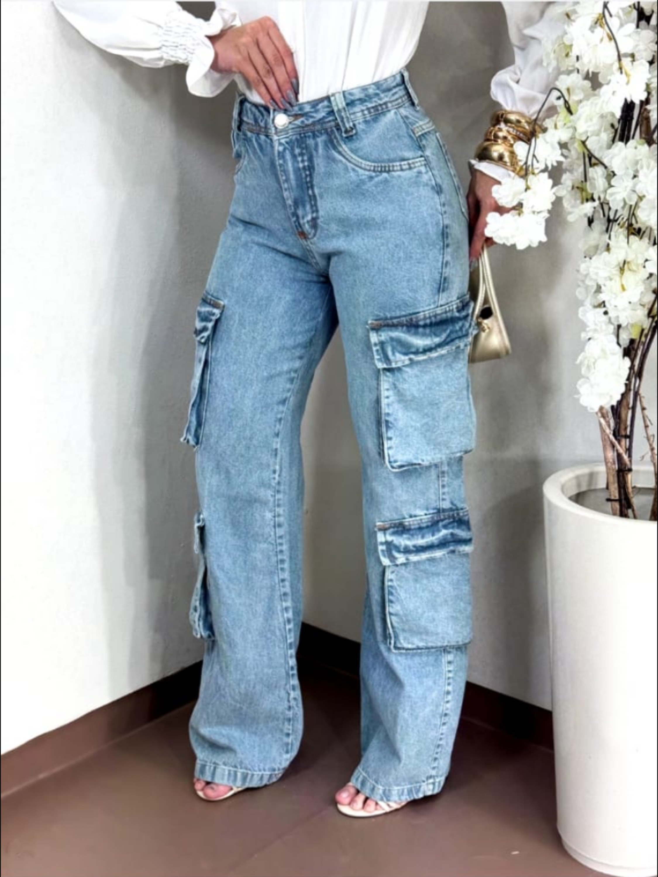 Calça jeans 4 bolsos