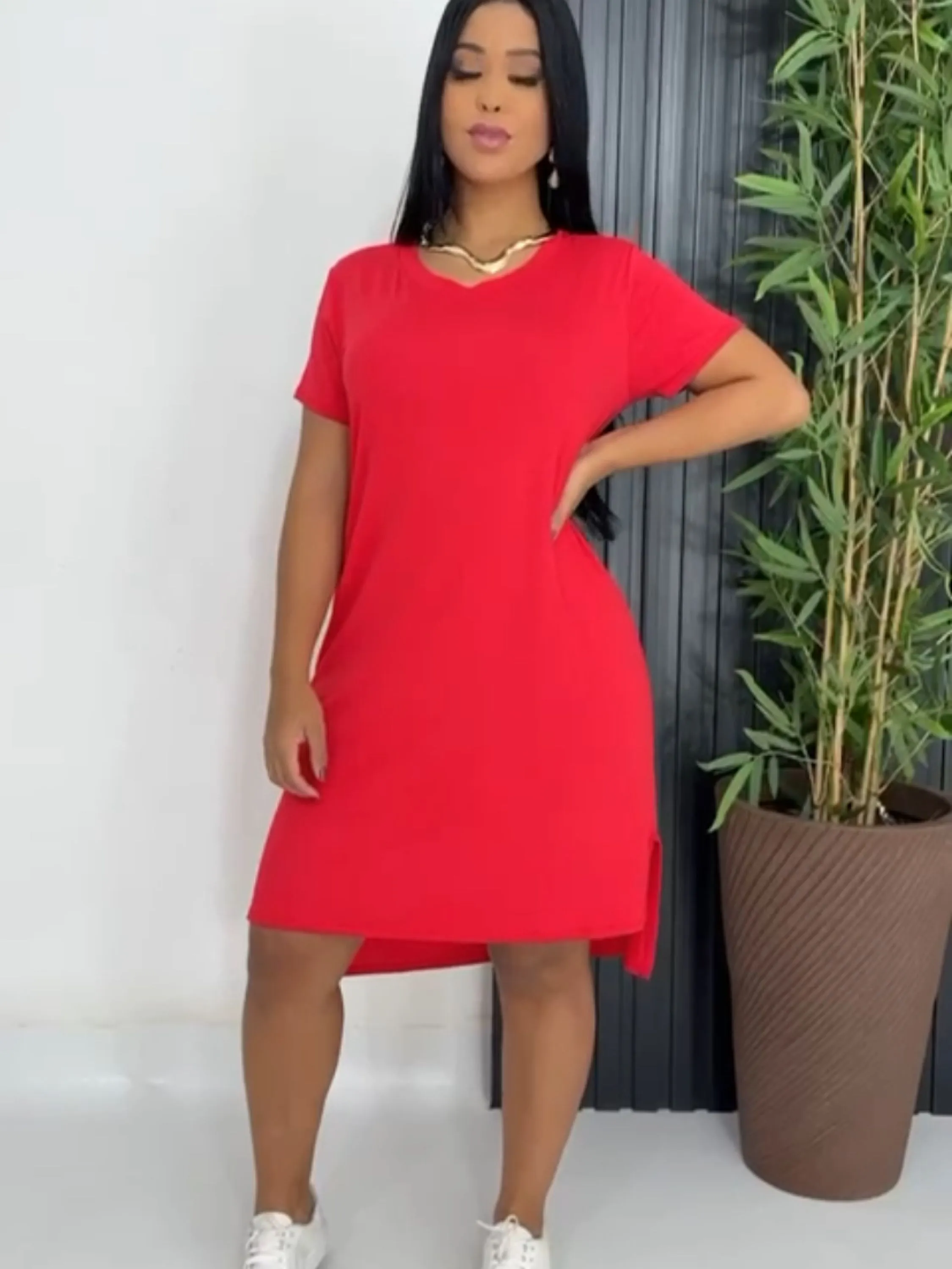 Vestido tecido viscolycra tamanho único veste até  44 ( Shop ttravel 630 Santos )