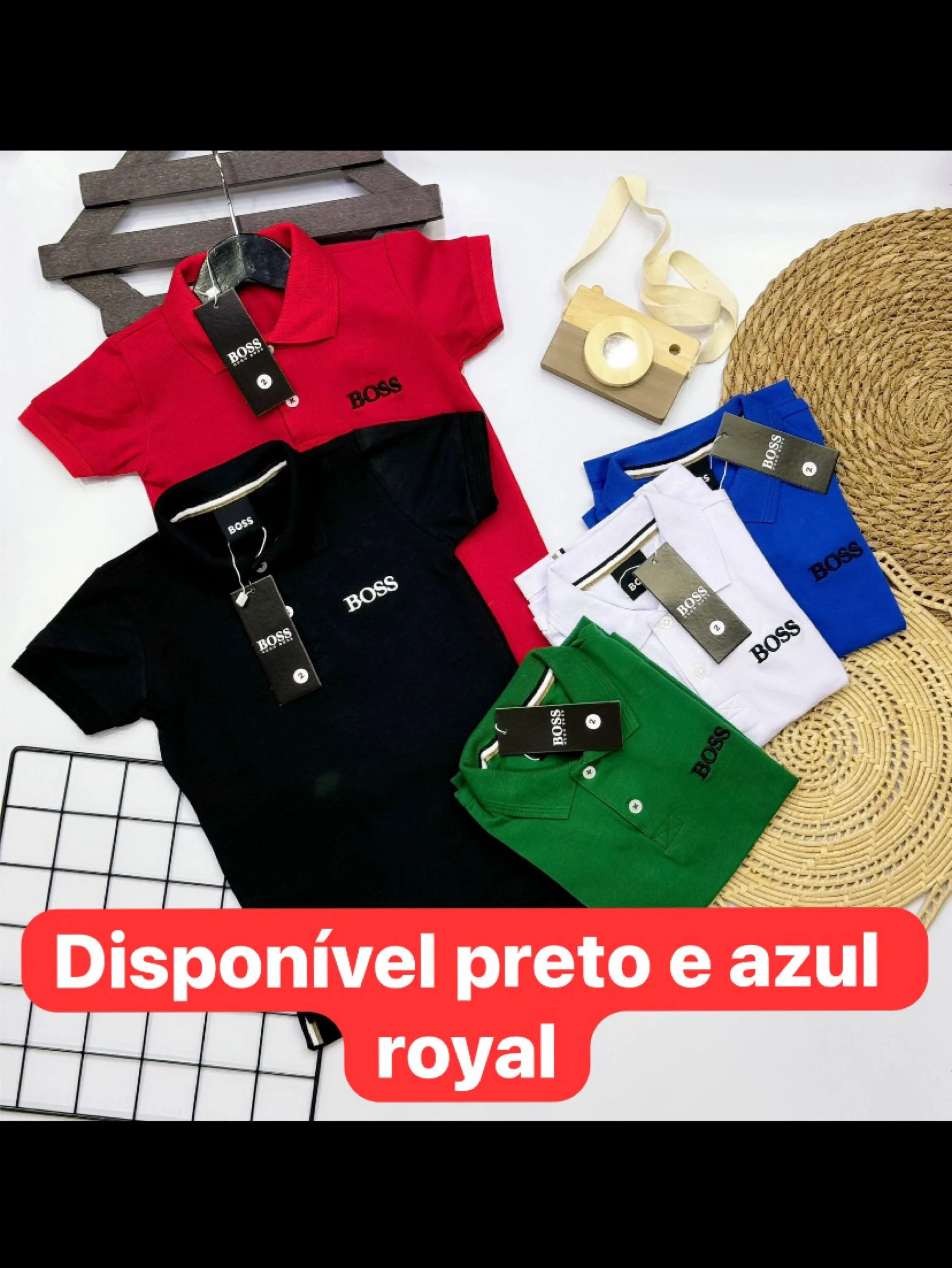 Camiseta Polo Boss infantil/juvenil piquet elastano