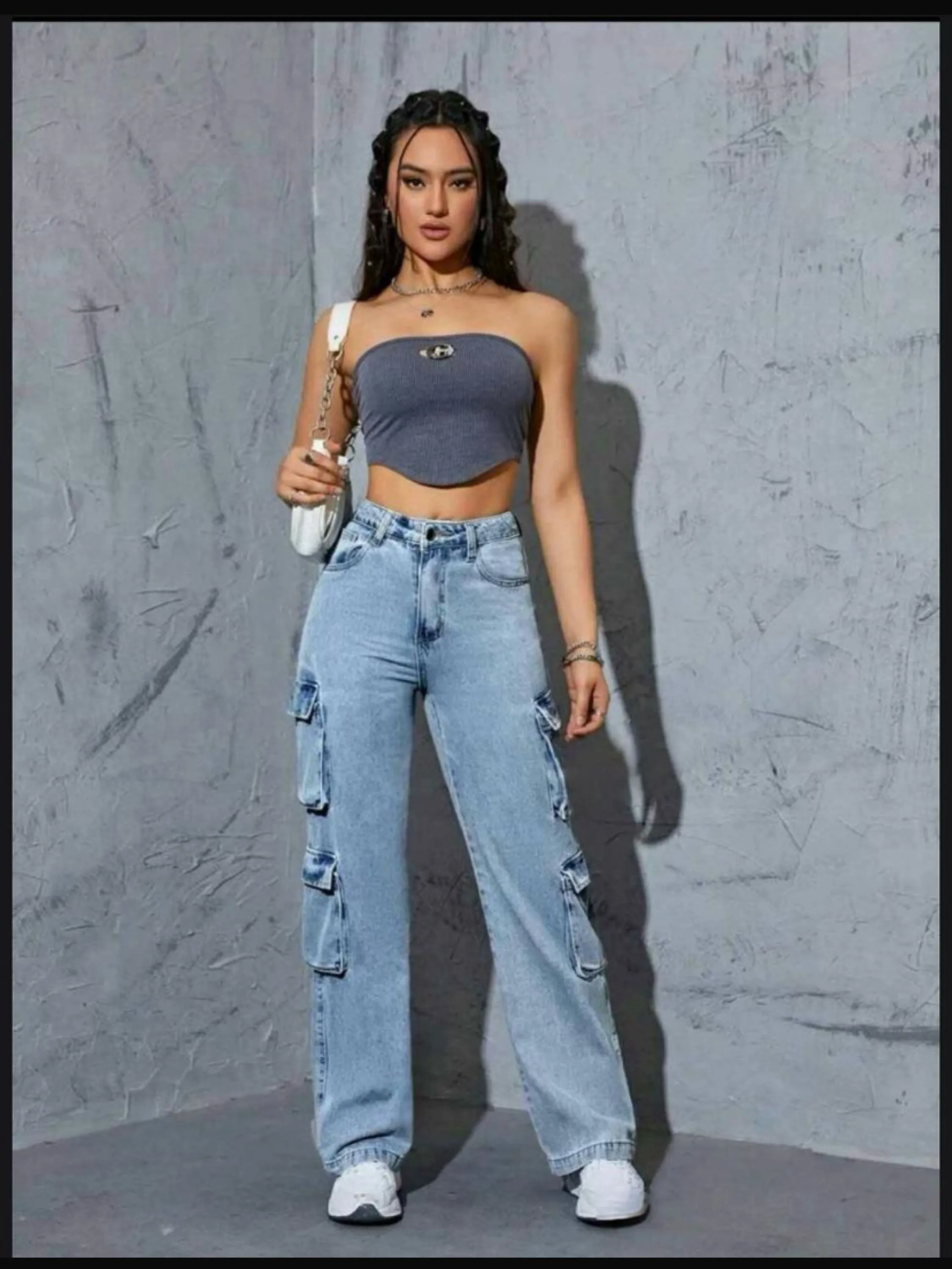 Calça jeans Cargo (China)