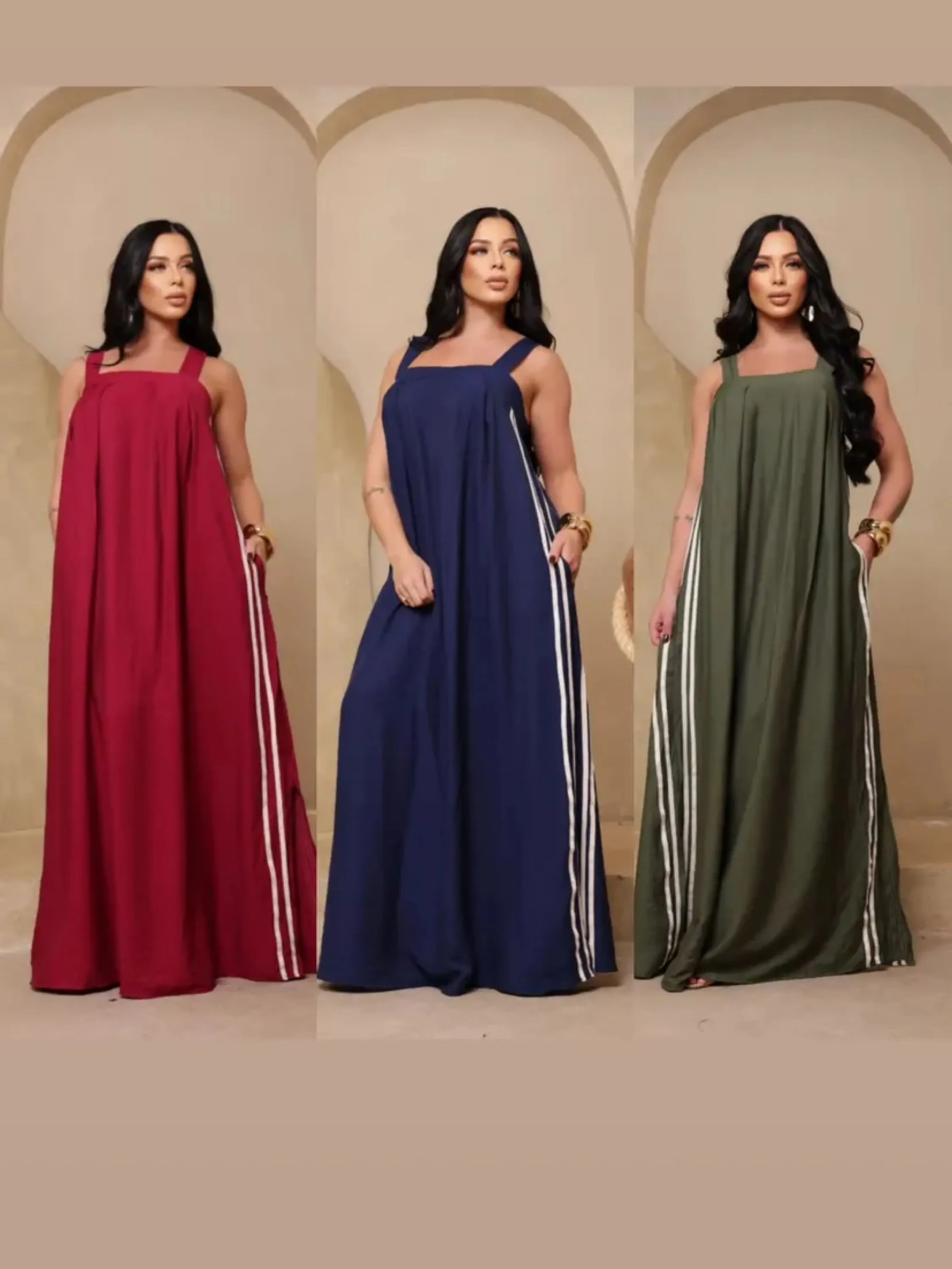 Vestido longo tecido viscomida t/unico veste até 42