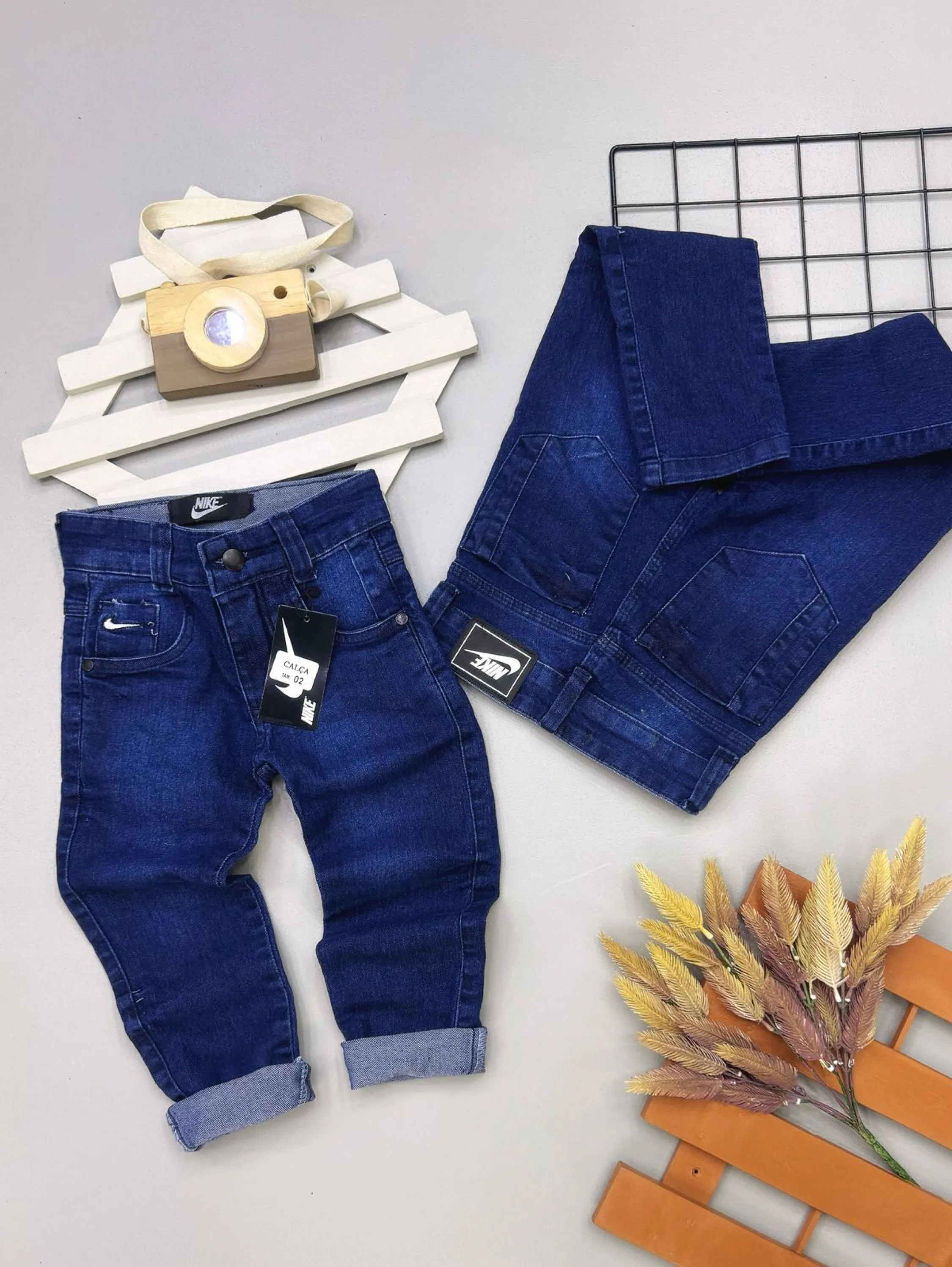Calça jeans Nike infantil/juvenil linha premium