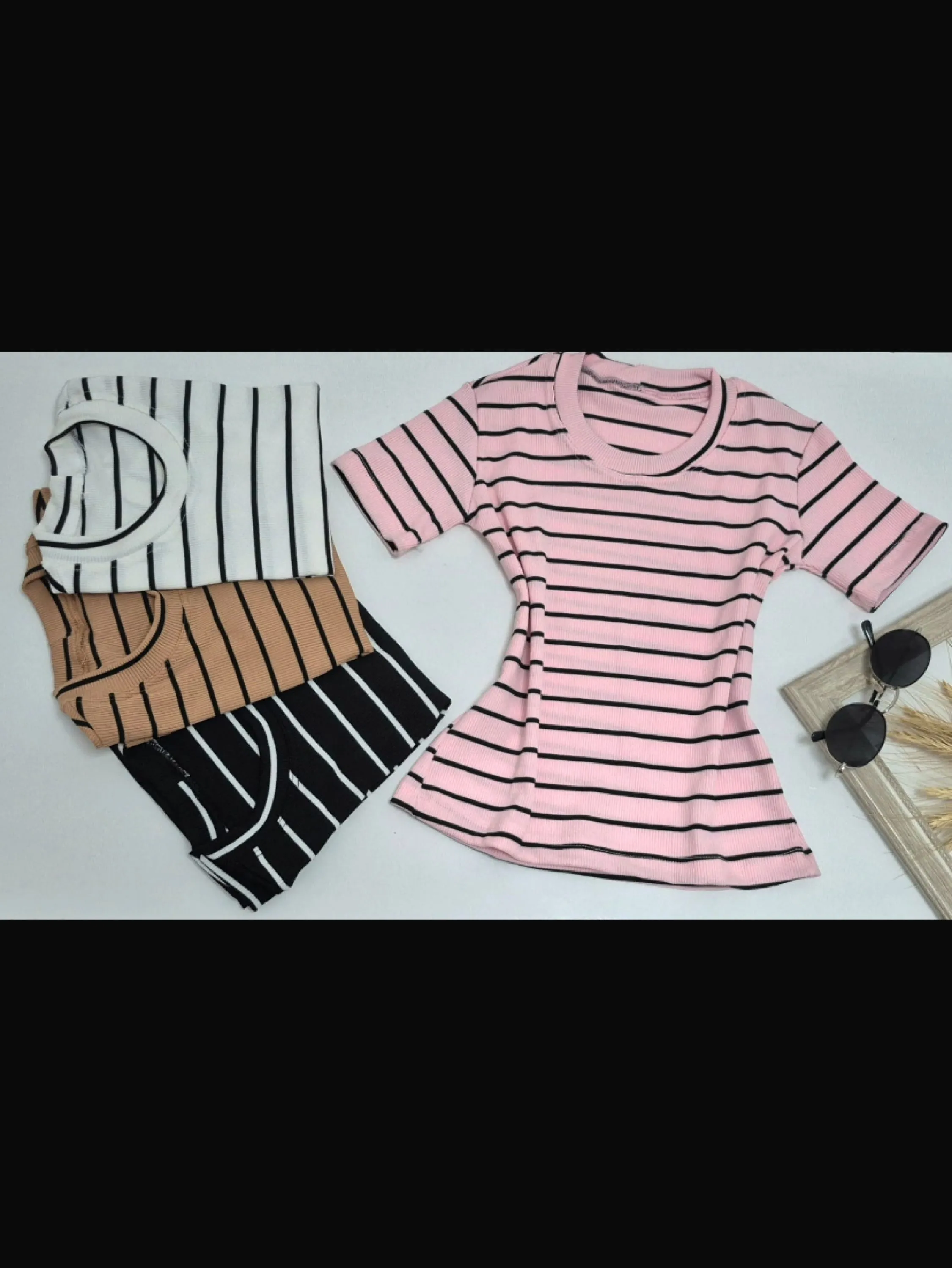 Blusinha básica listrada infantil/ juvenil