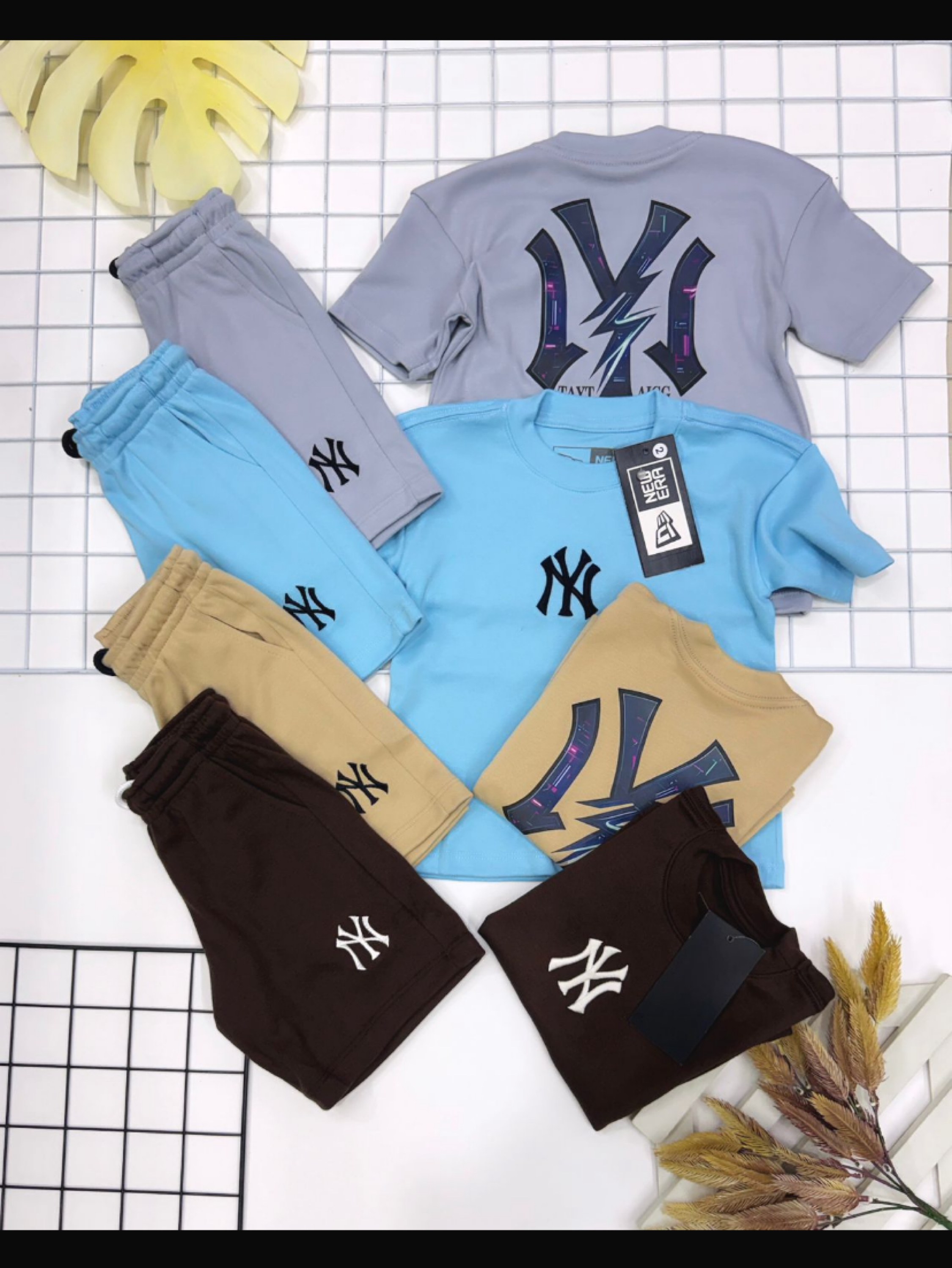 Conjunto bermuda e camiseta New era infantil /juvenil