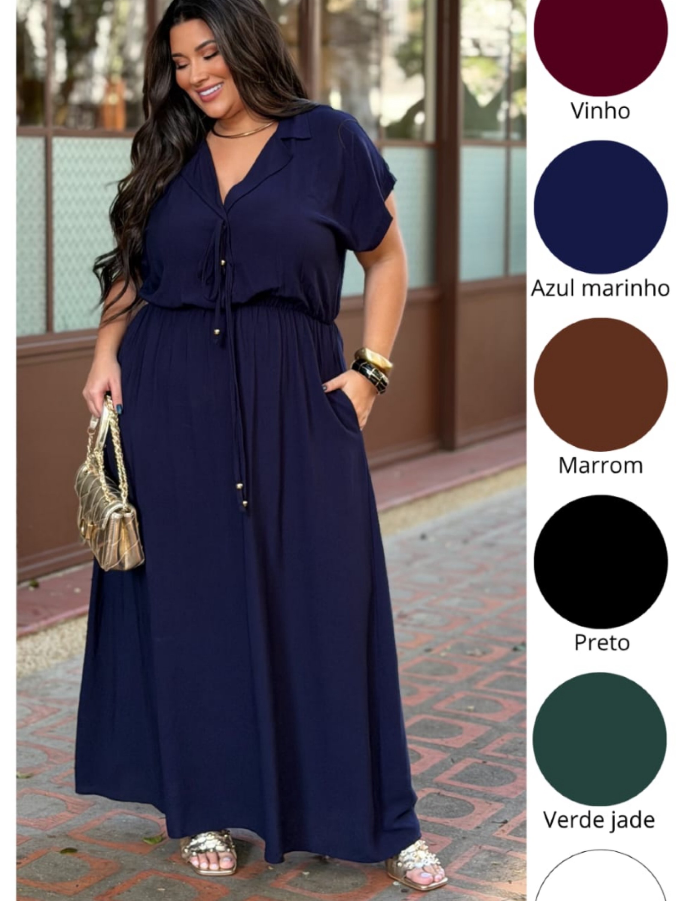 Vestido Maya Plus size longo
