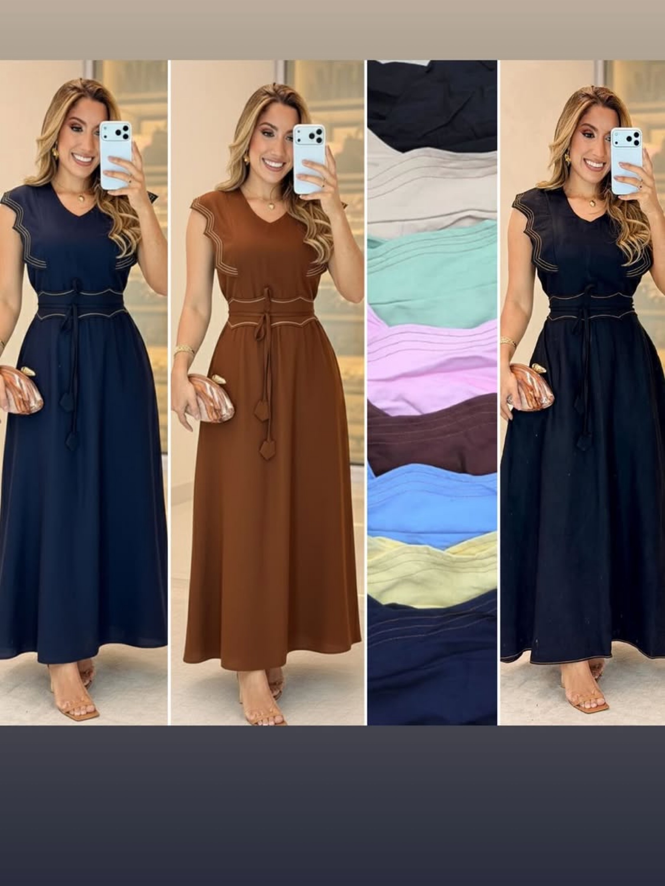 Vestido longo regata