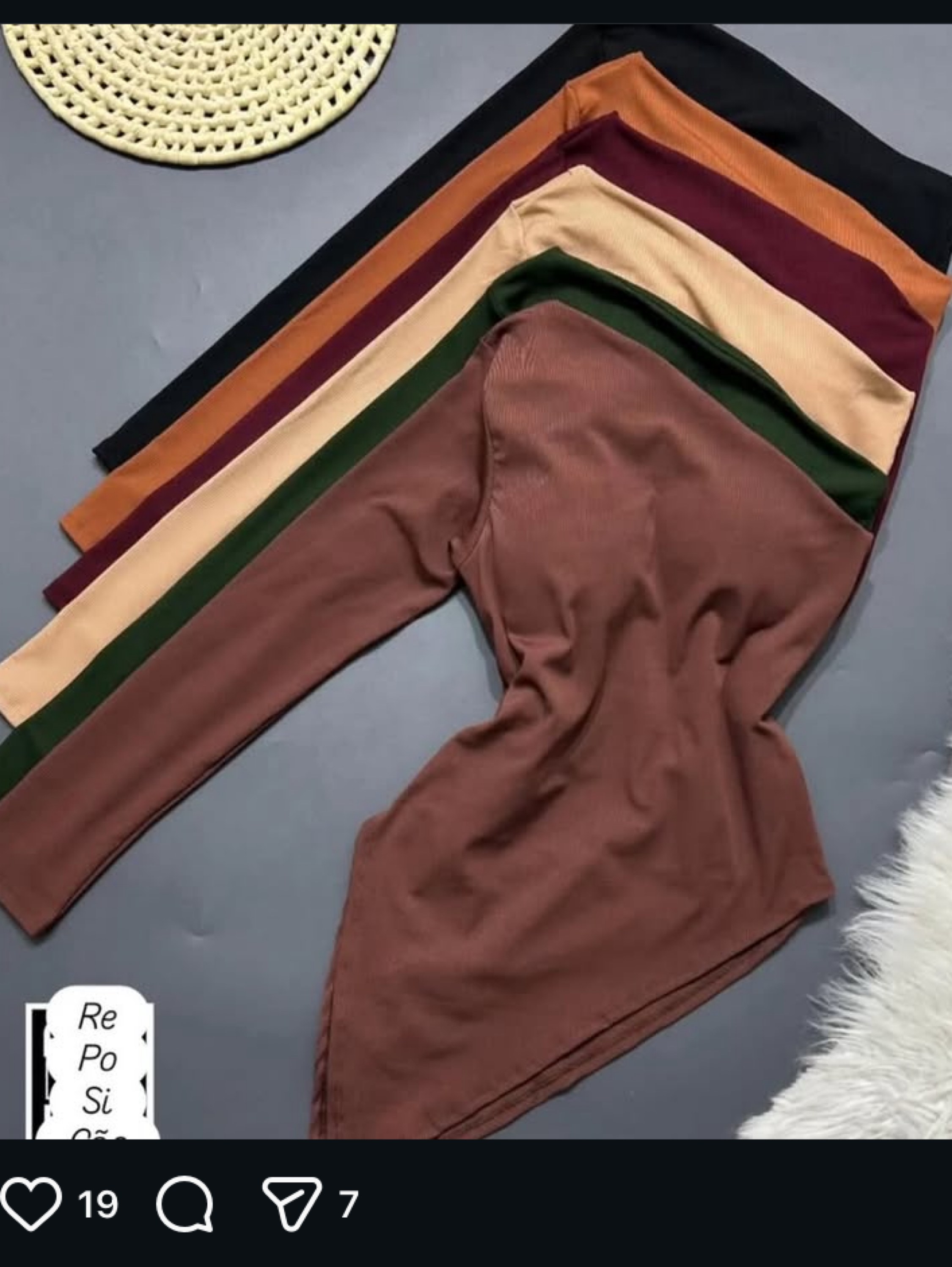 Kit com 6 Blusa de uma manga