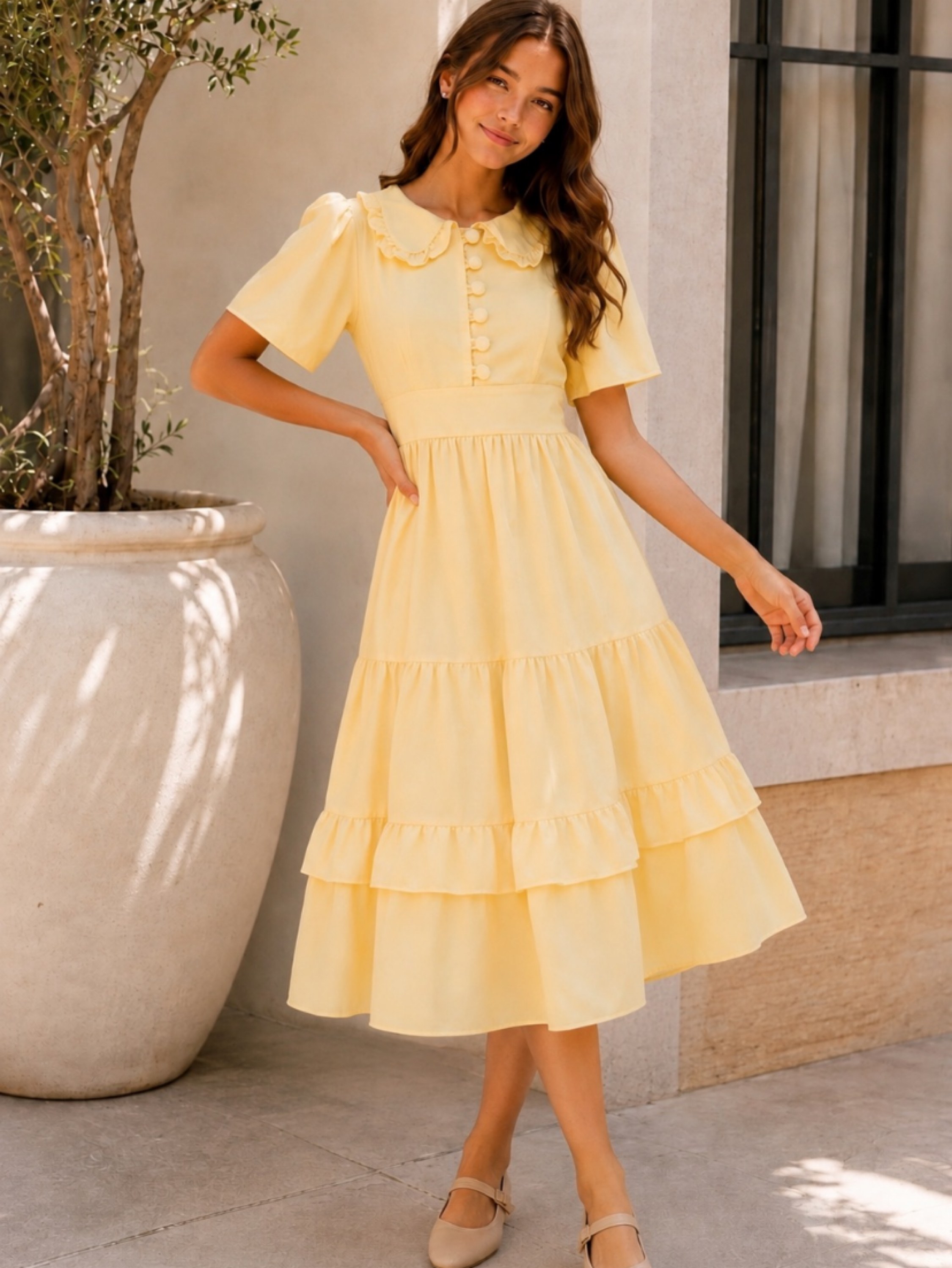 Vestido mídi juvenil