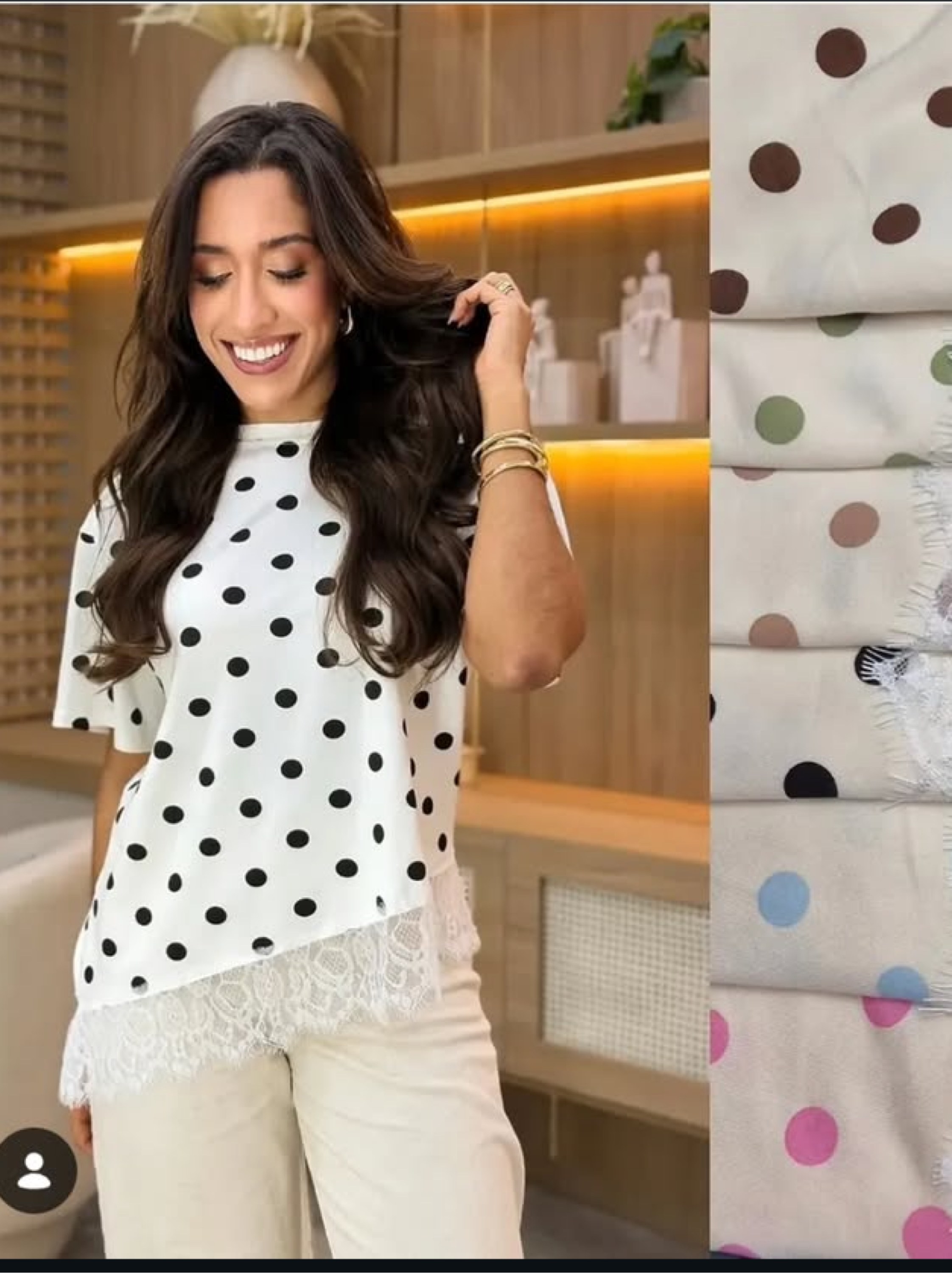 Kit com 5 blusa Poá