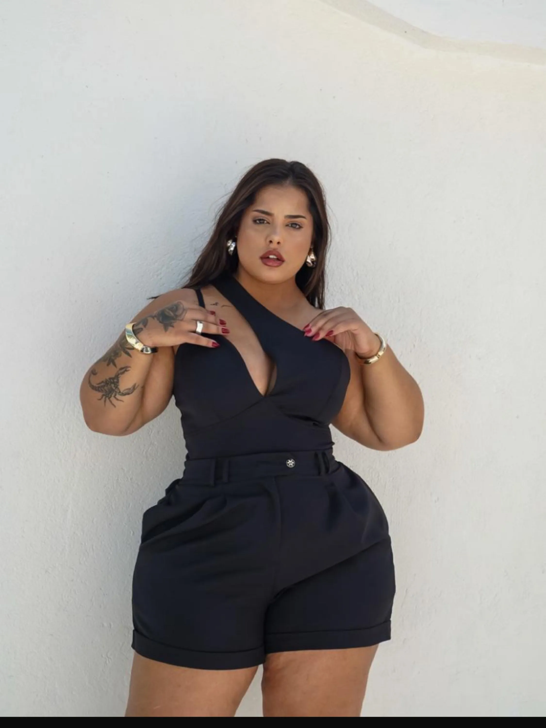 Conjunto July shorts e blusa alcinha com regulador Plus size