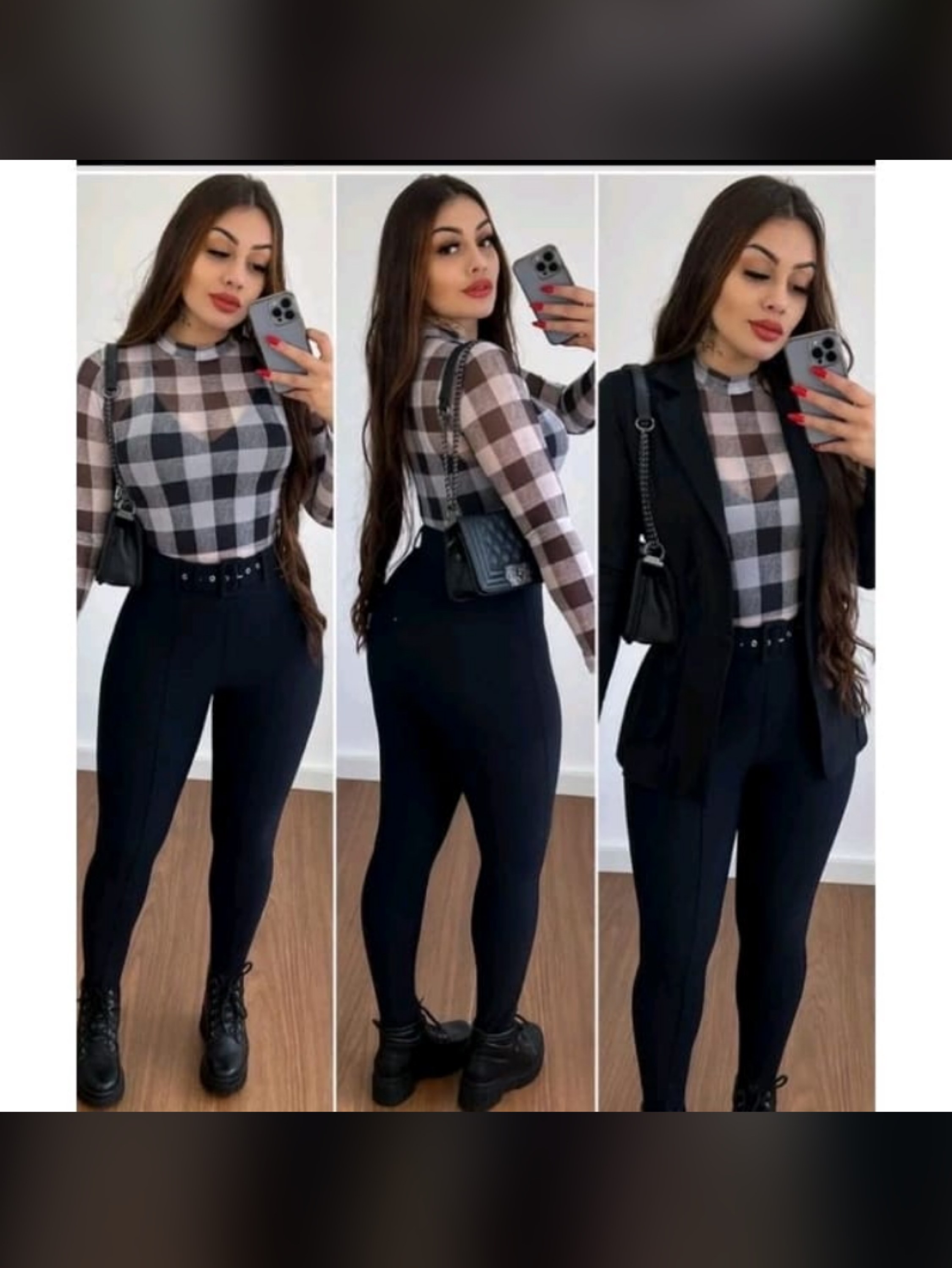 Kit com 3 body manga longa em tule