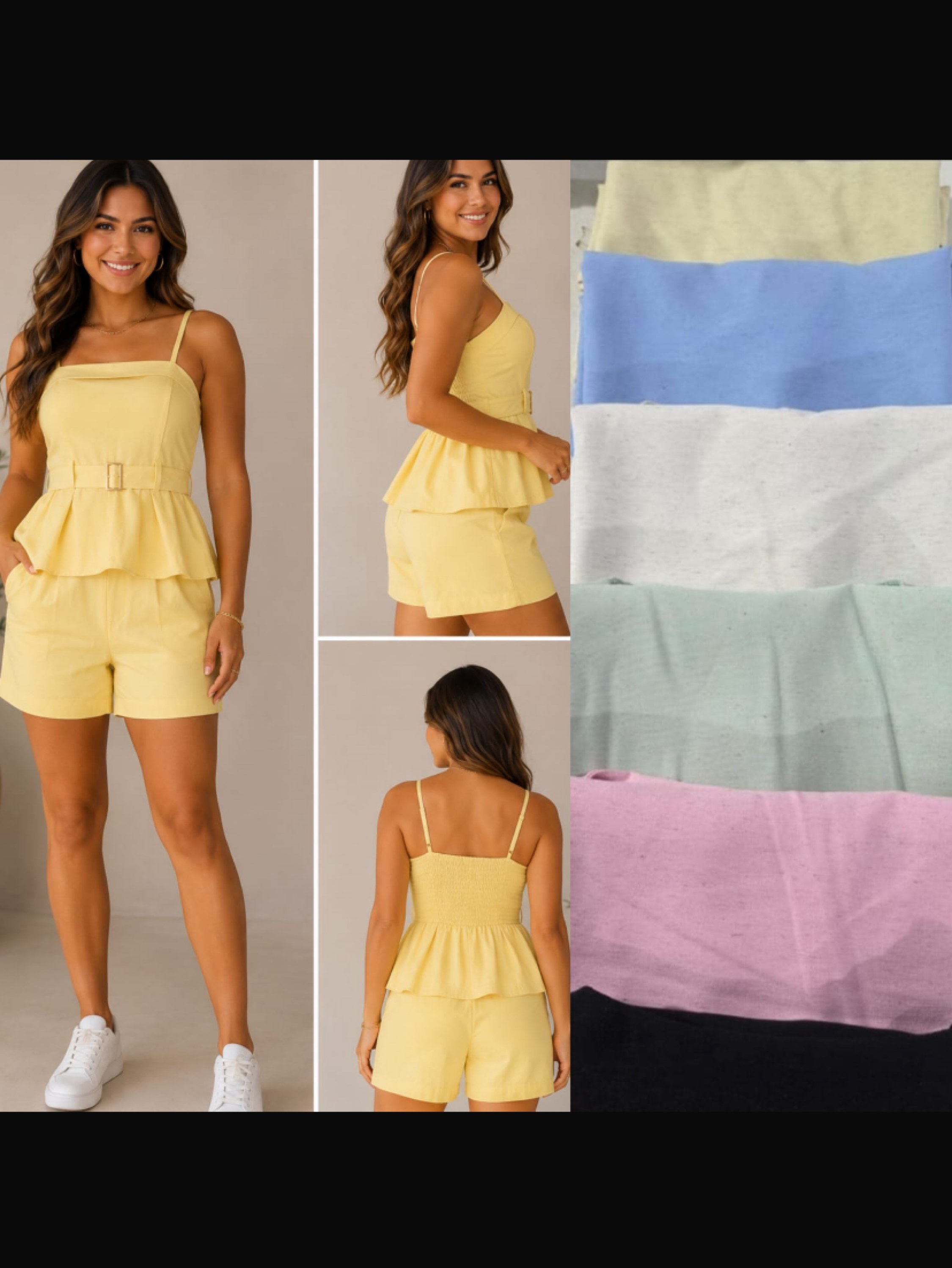 Conjunto shorts e blusa