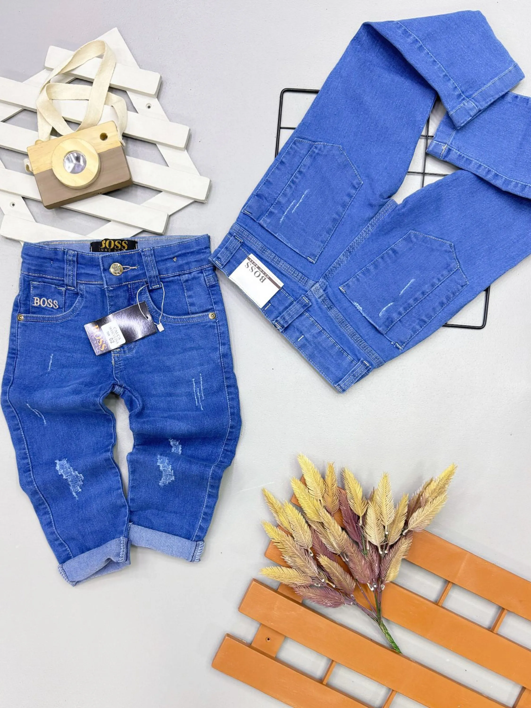 Calça jeans Boss infantil/juvenil