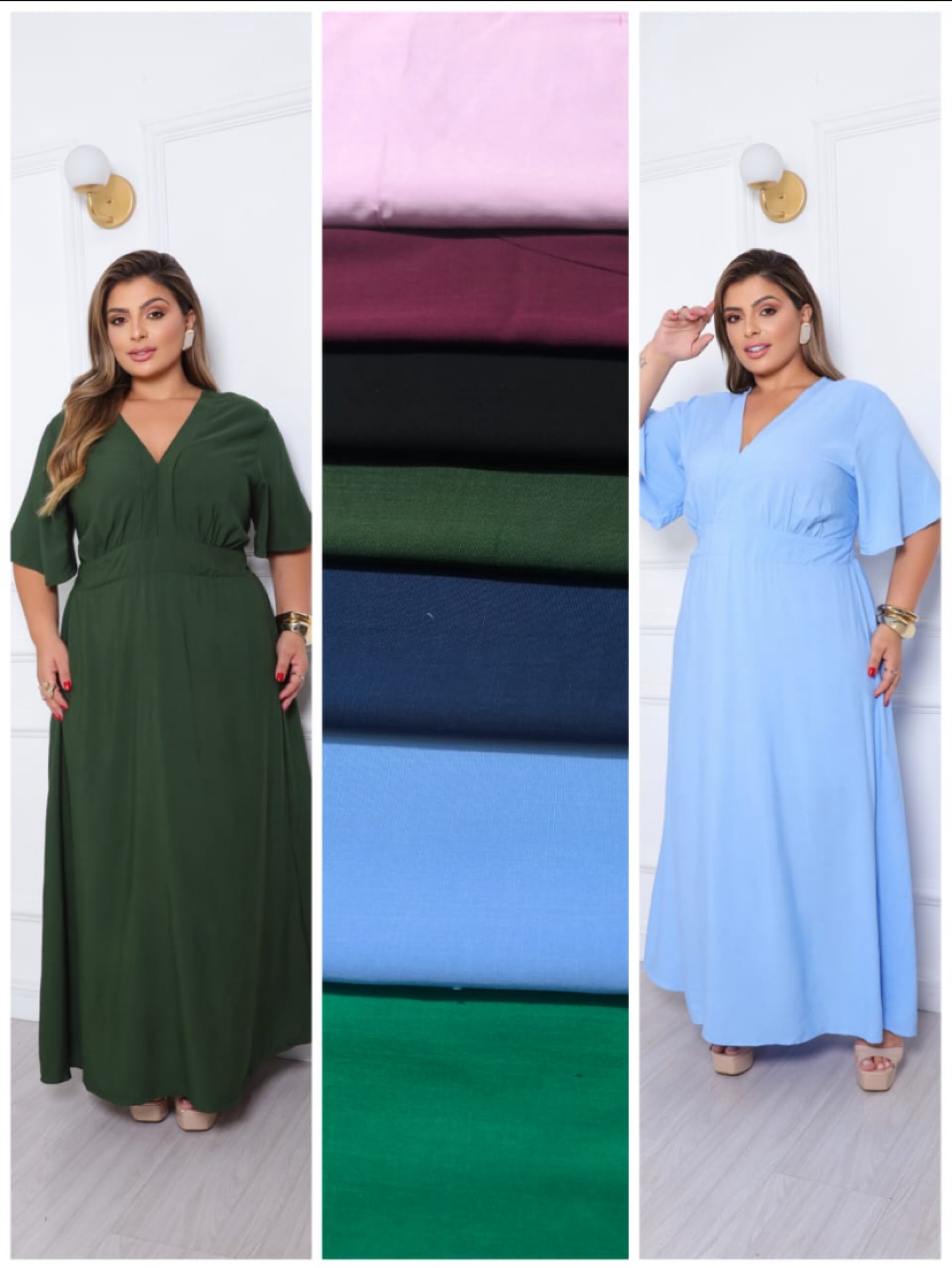 Vestido longo Plus size