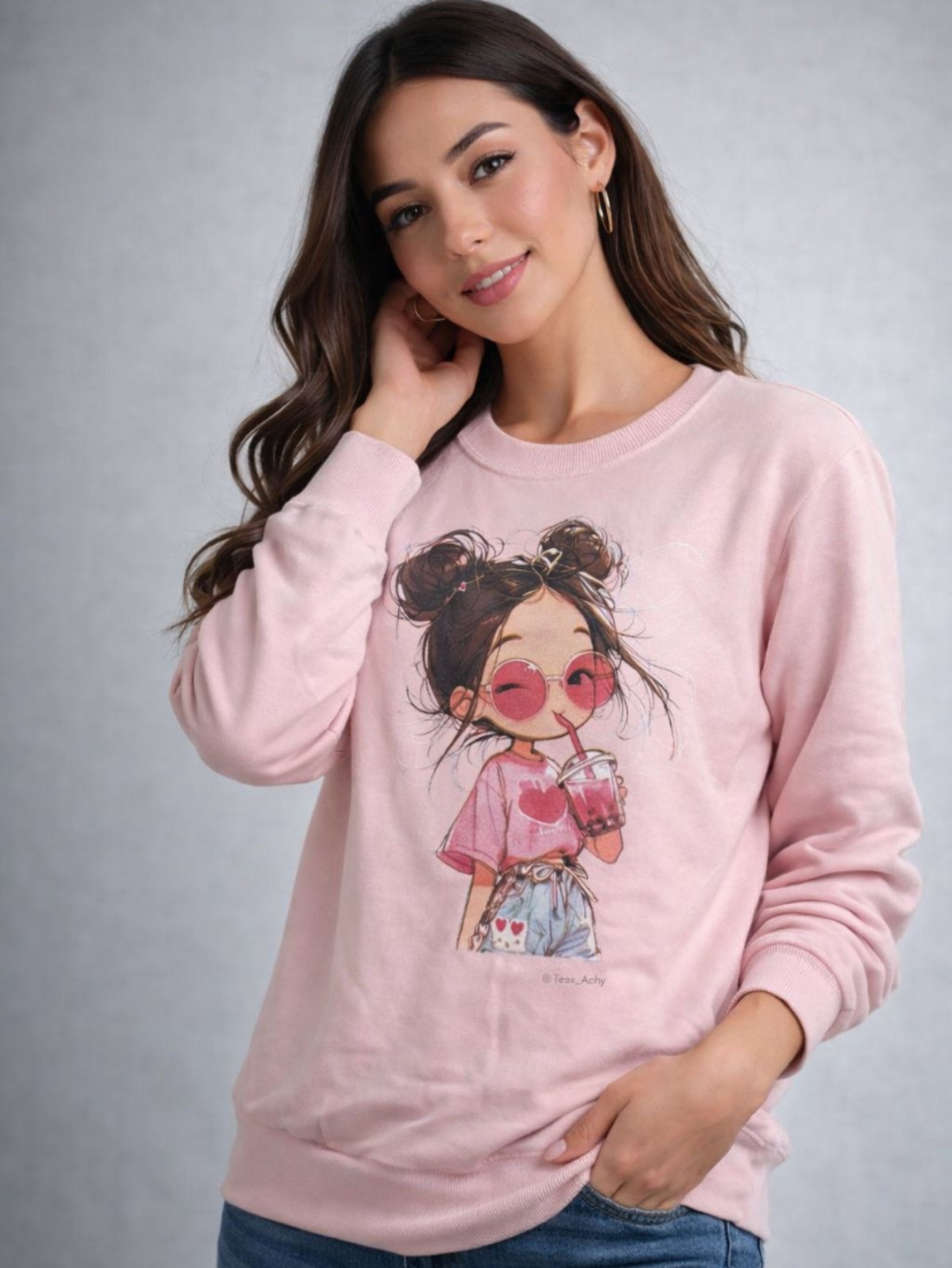 Kit de 4 blusas de moletom flanelada boneca
