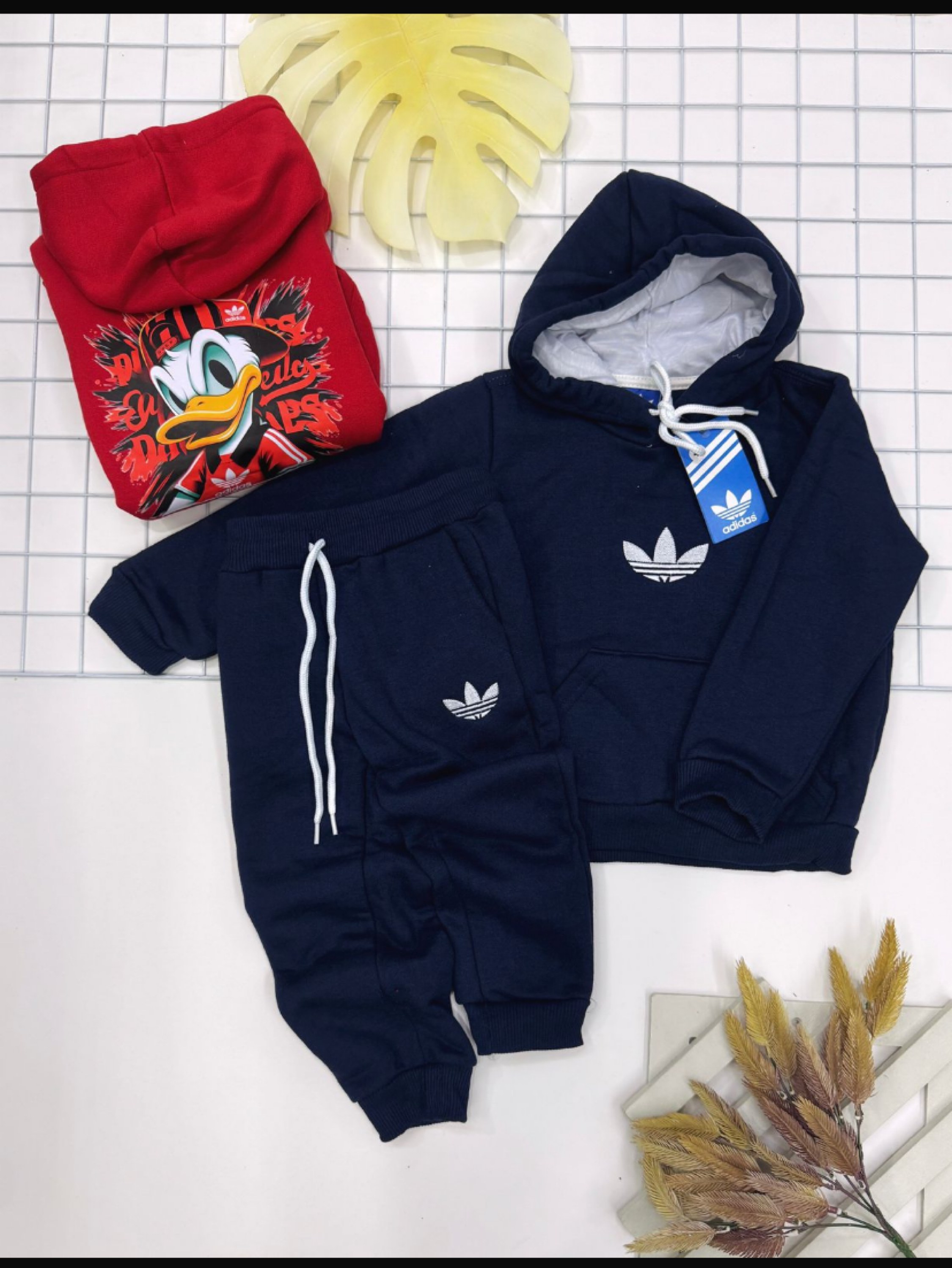 Conjunto de moletom 3 cabos Adidas infantil/juvenil