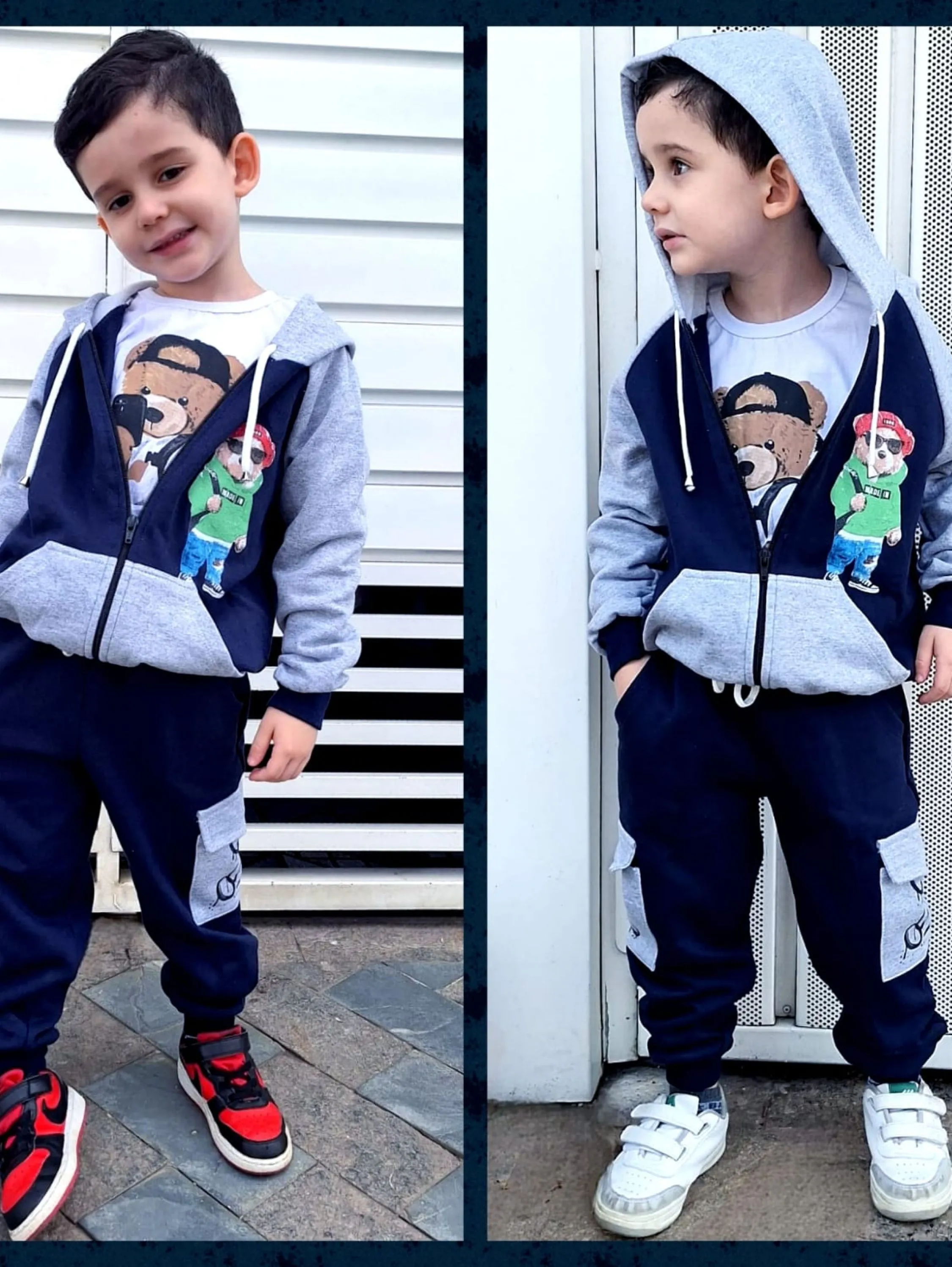 Conjunto urso de moletom infantil (Vicente )