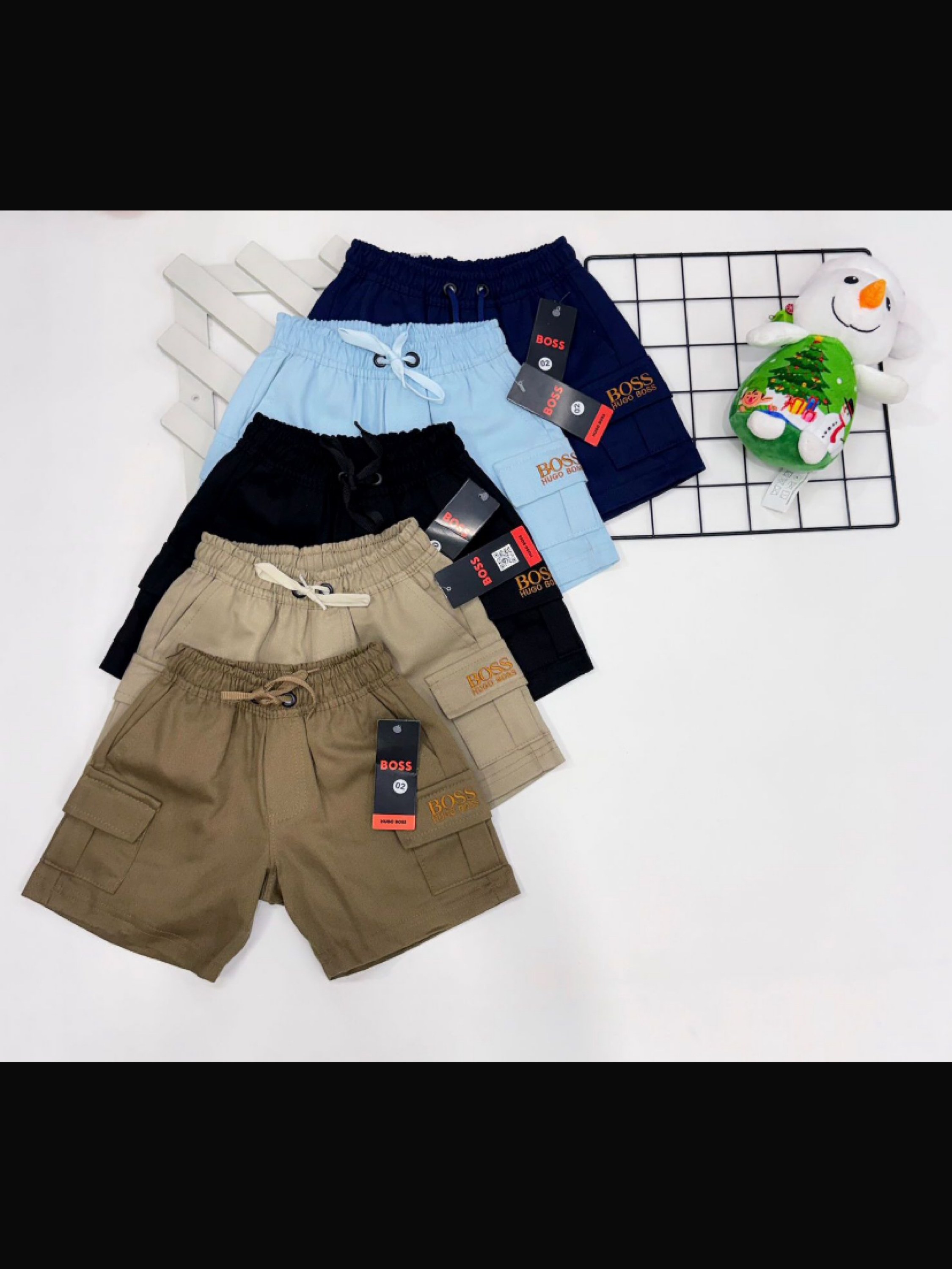 Bermuda cargo Boss infantil/juvenil