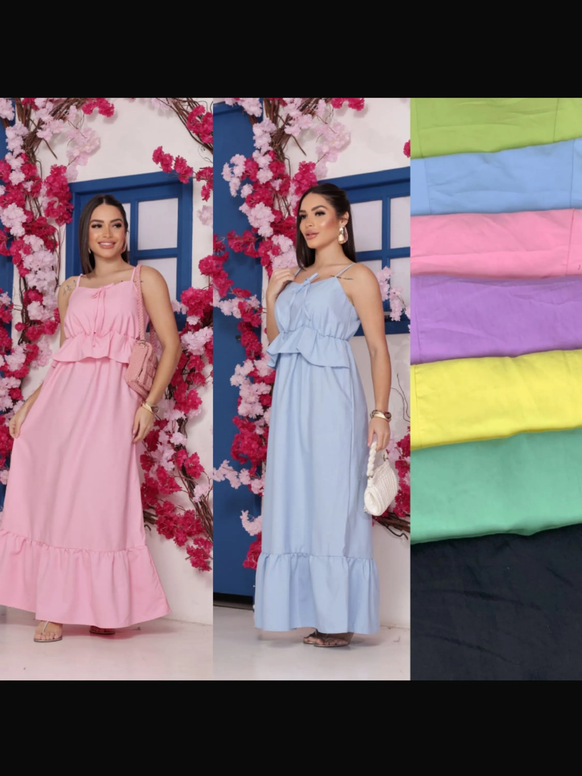 Vestido Carol lingo de alcinha tecido sensorial
