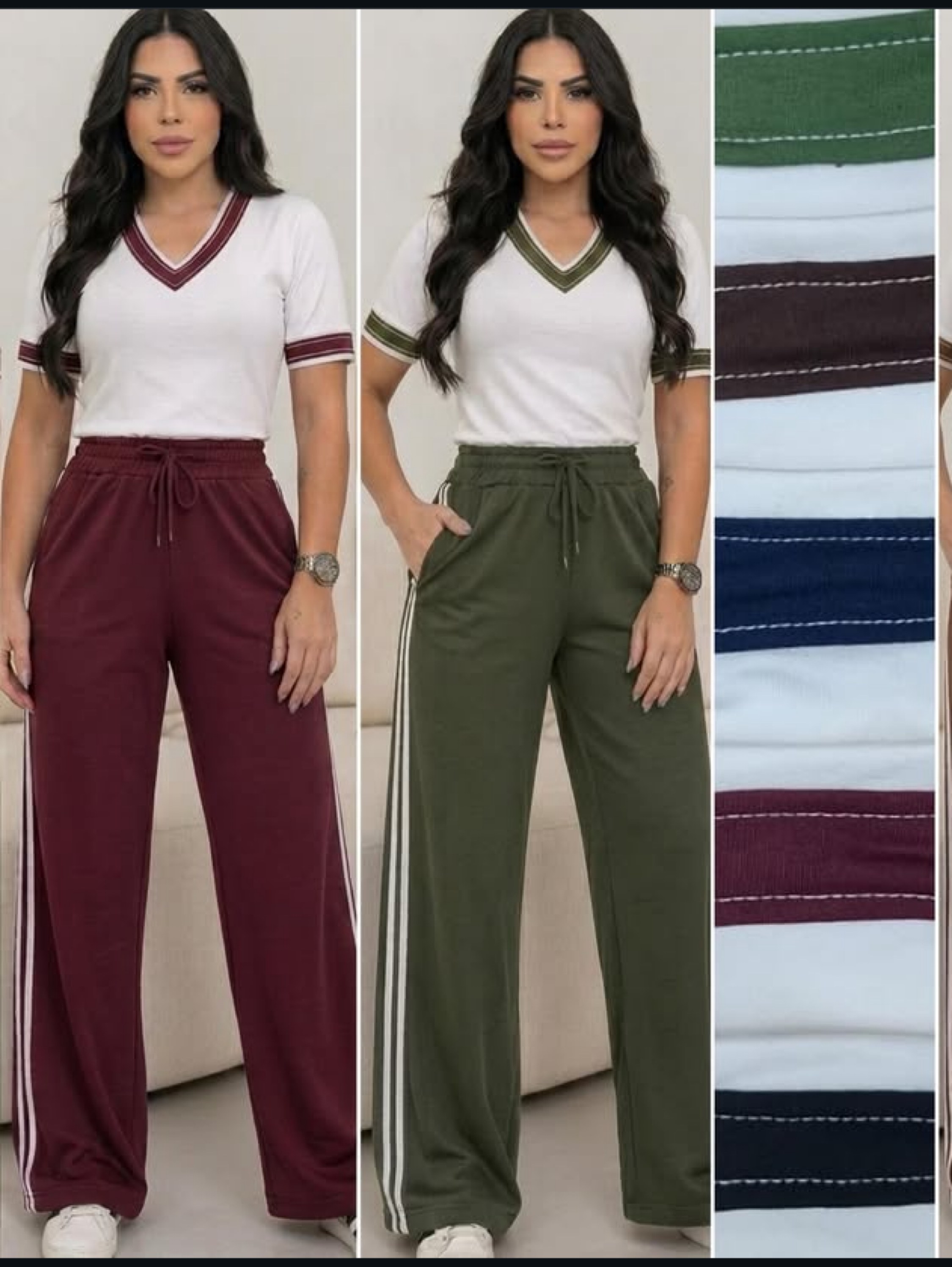 Conjunto calça corte reto e T-shirt