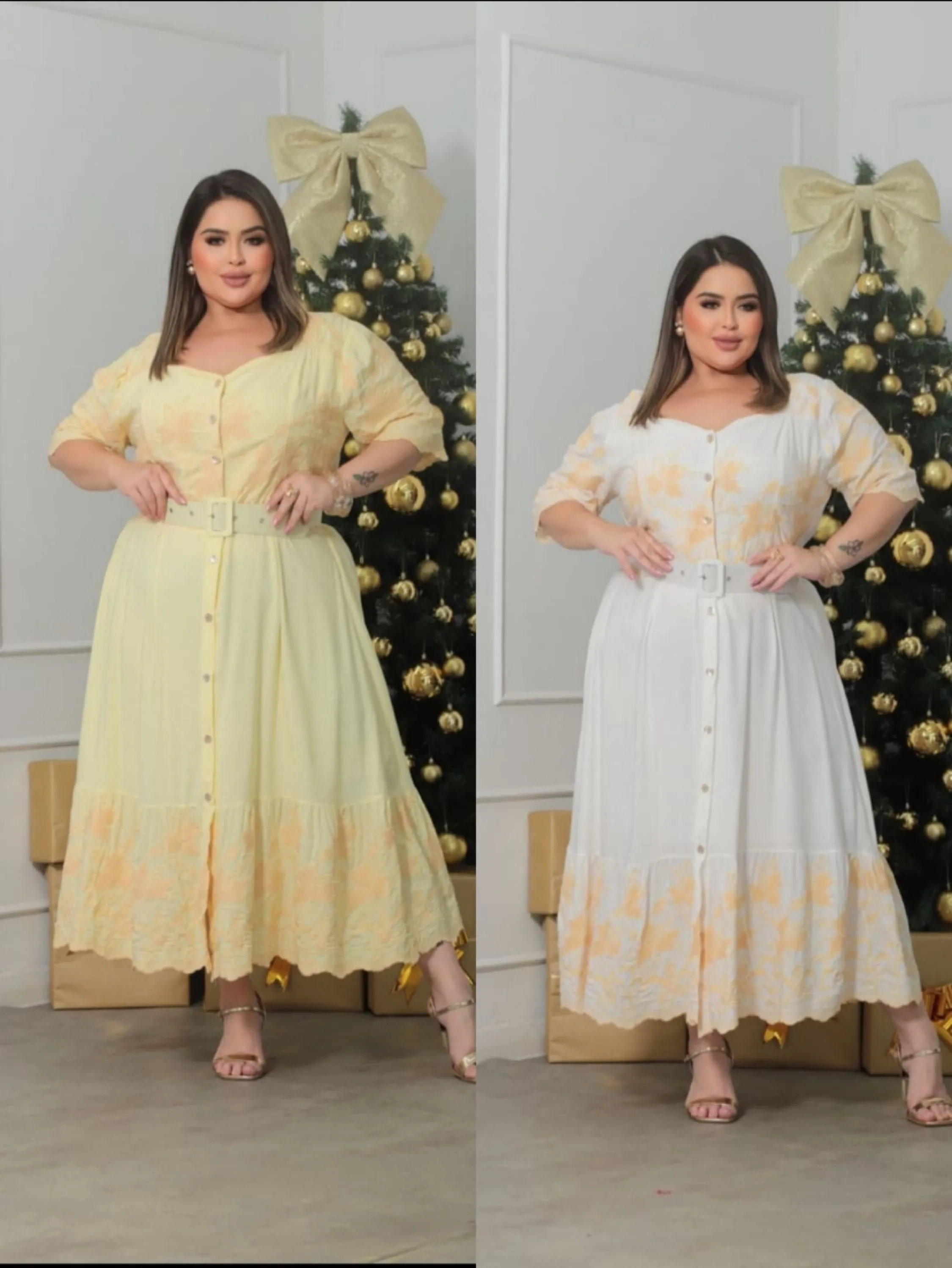 Chamise midi forrado em lesse