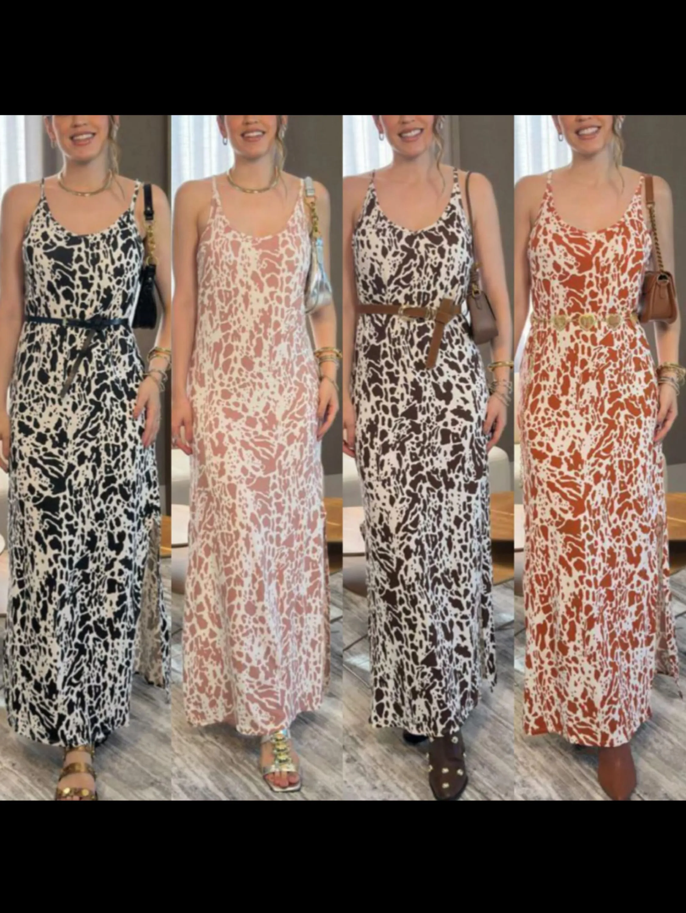 Vestido longo de alça tecido visco lycra veste do 38/42