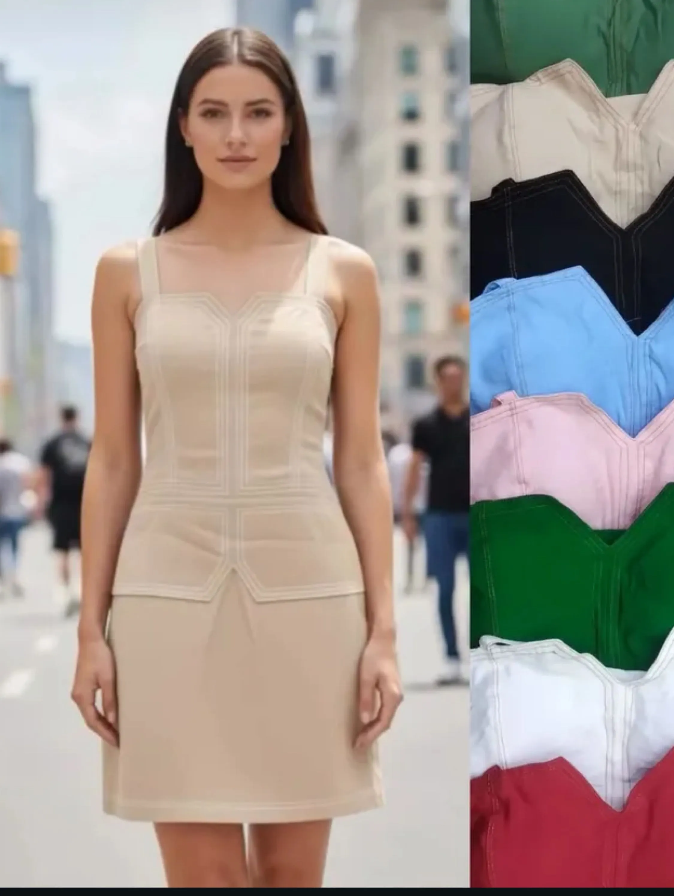 Vestido curto ,alças larga ,Borjo e elastex nas costas