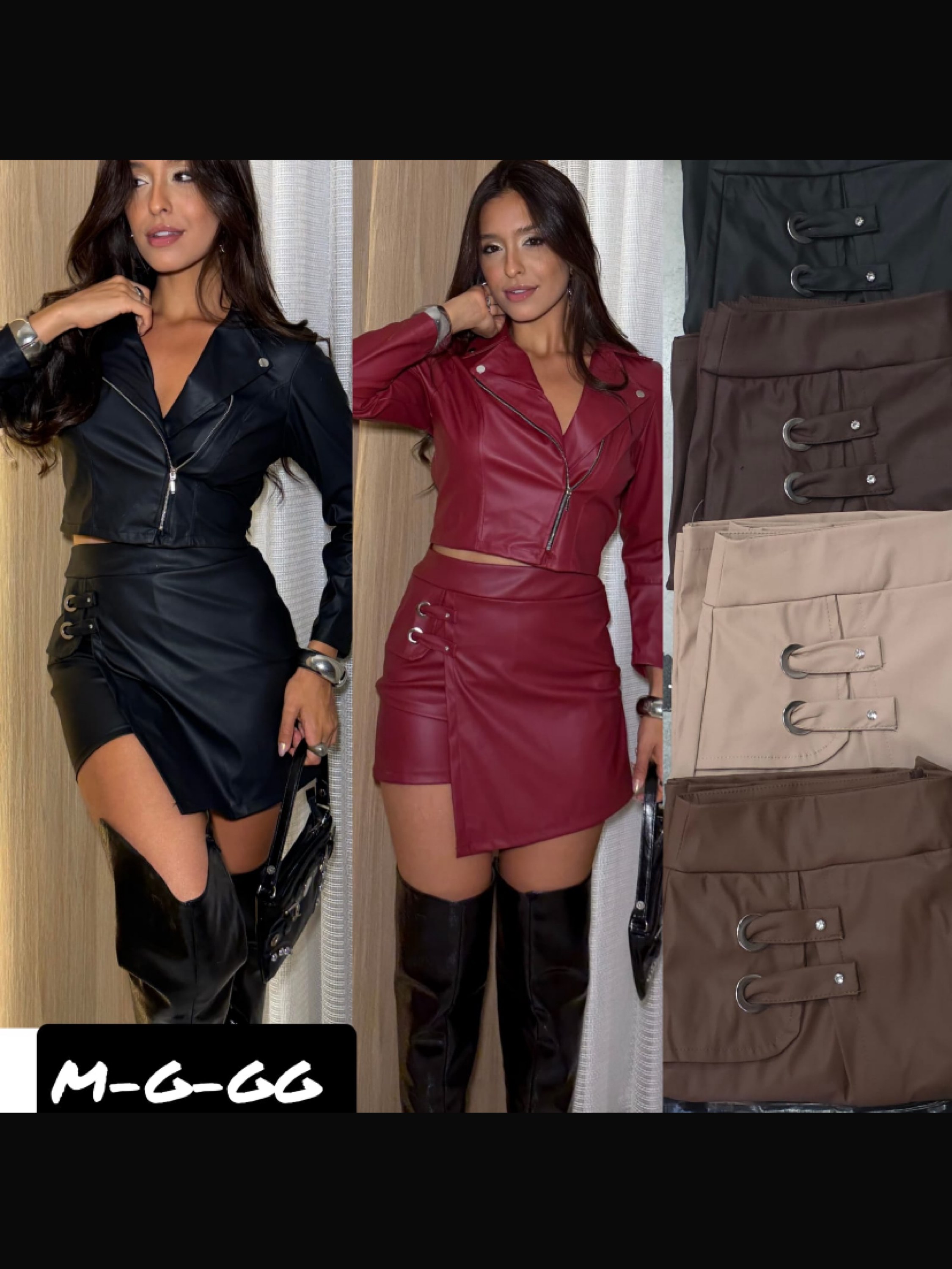 Conjunto shorts saia e jaqueta