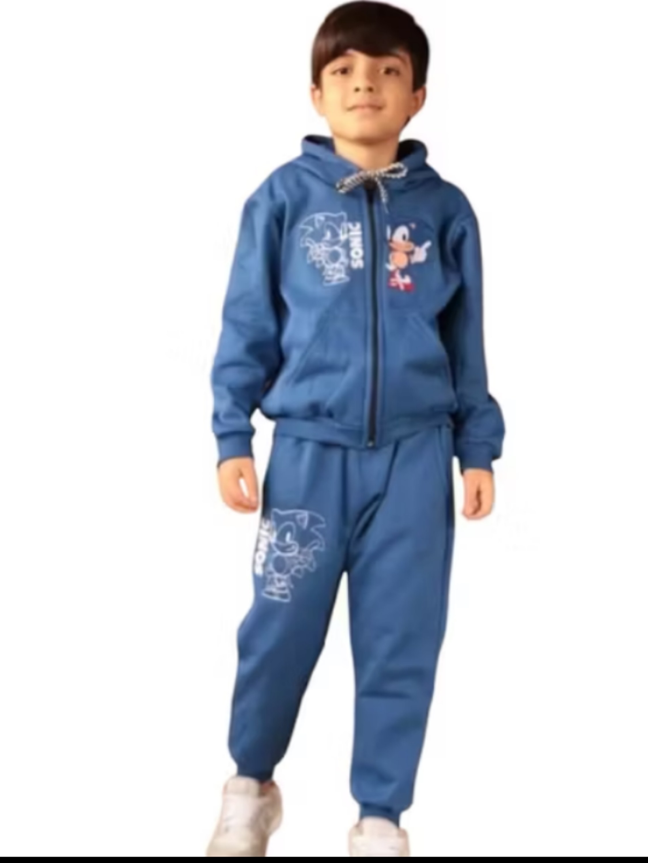 Conjunto de moletom flanelado 2 cabos infantil