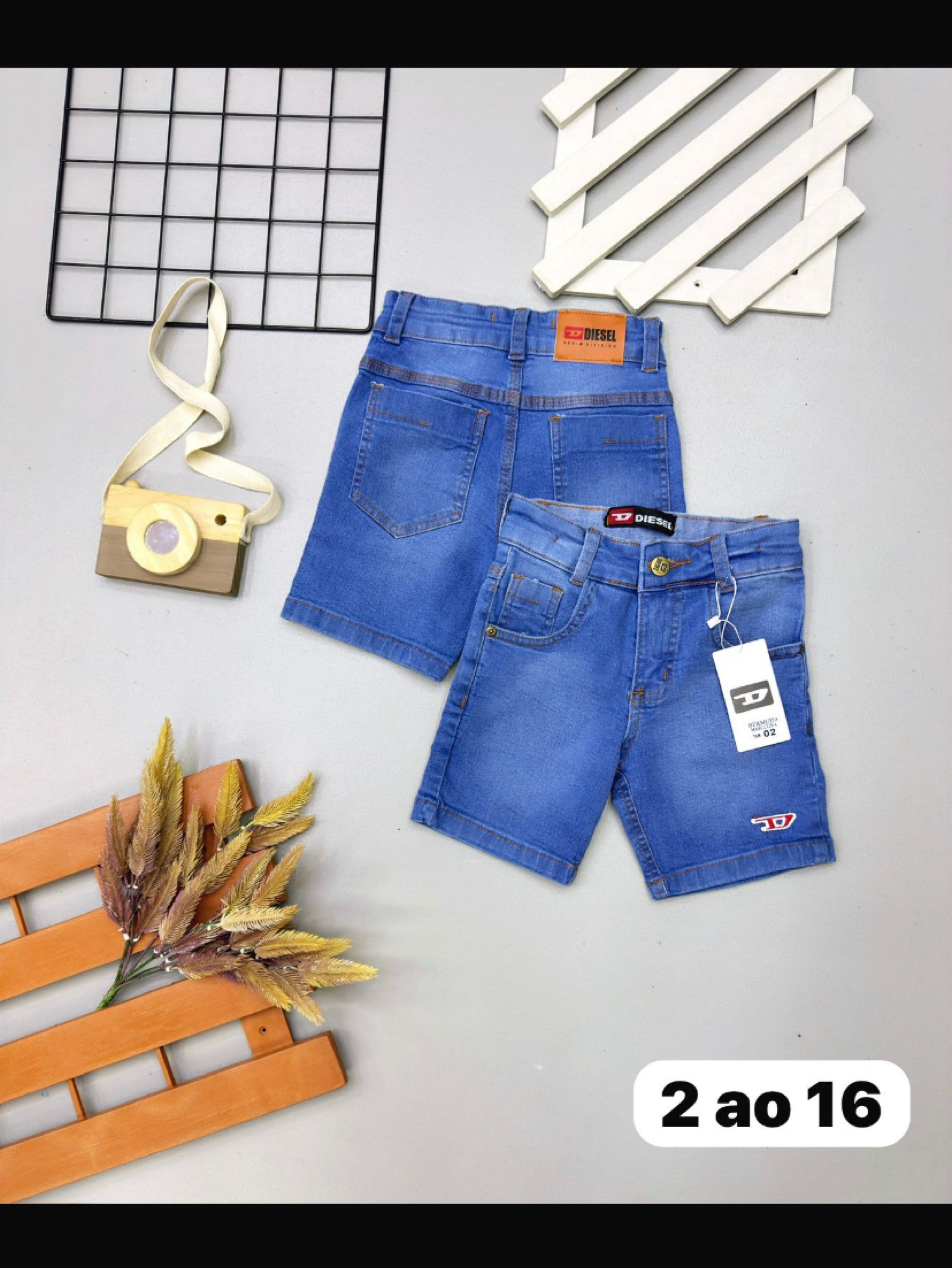 Bermuda jeans Diesel infantil/juvenil