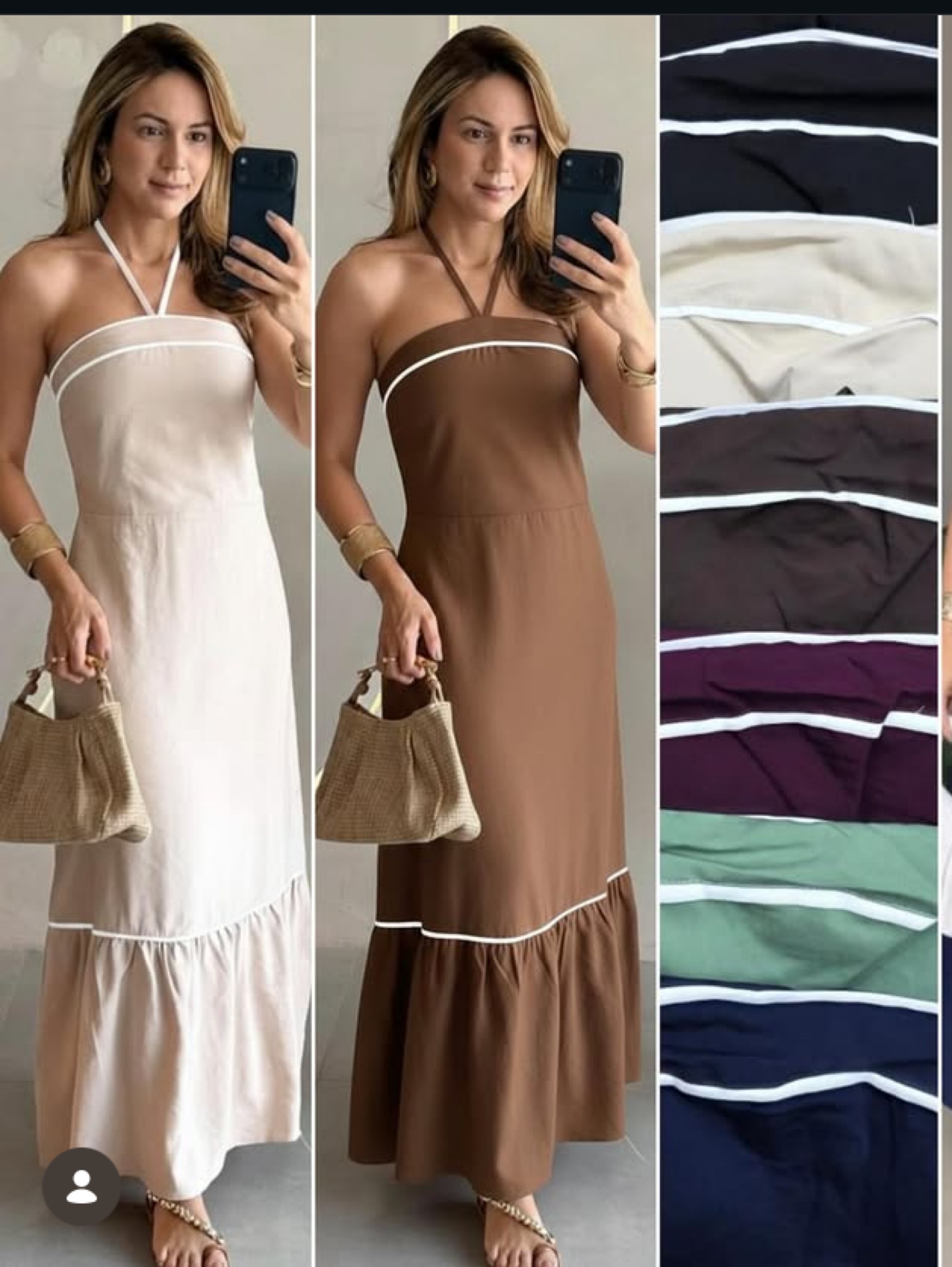 Vestido frente única longo