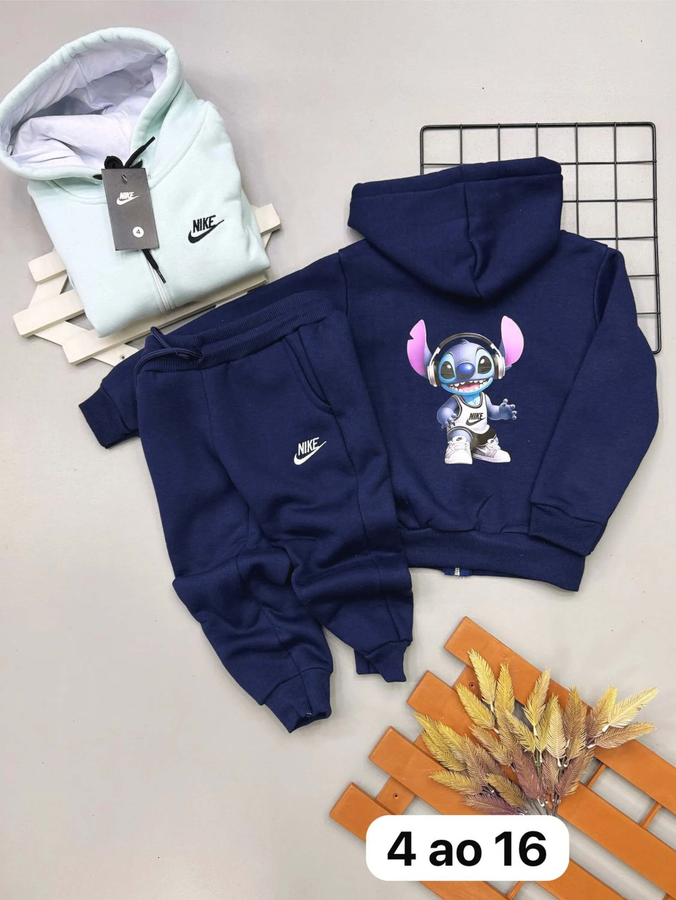 Conjunto de moletom  Nike 3 cabos infantil/juvenil