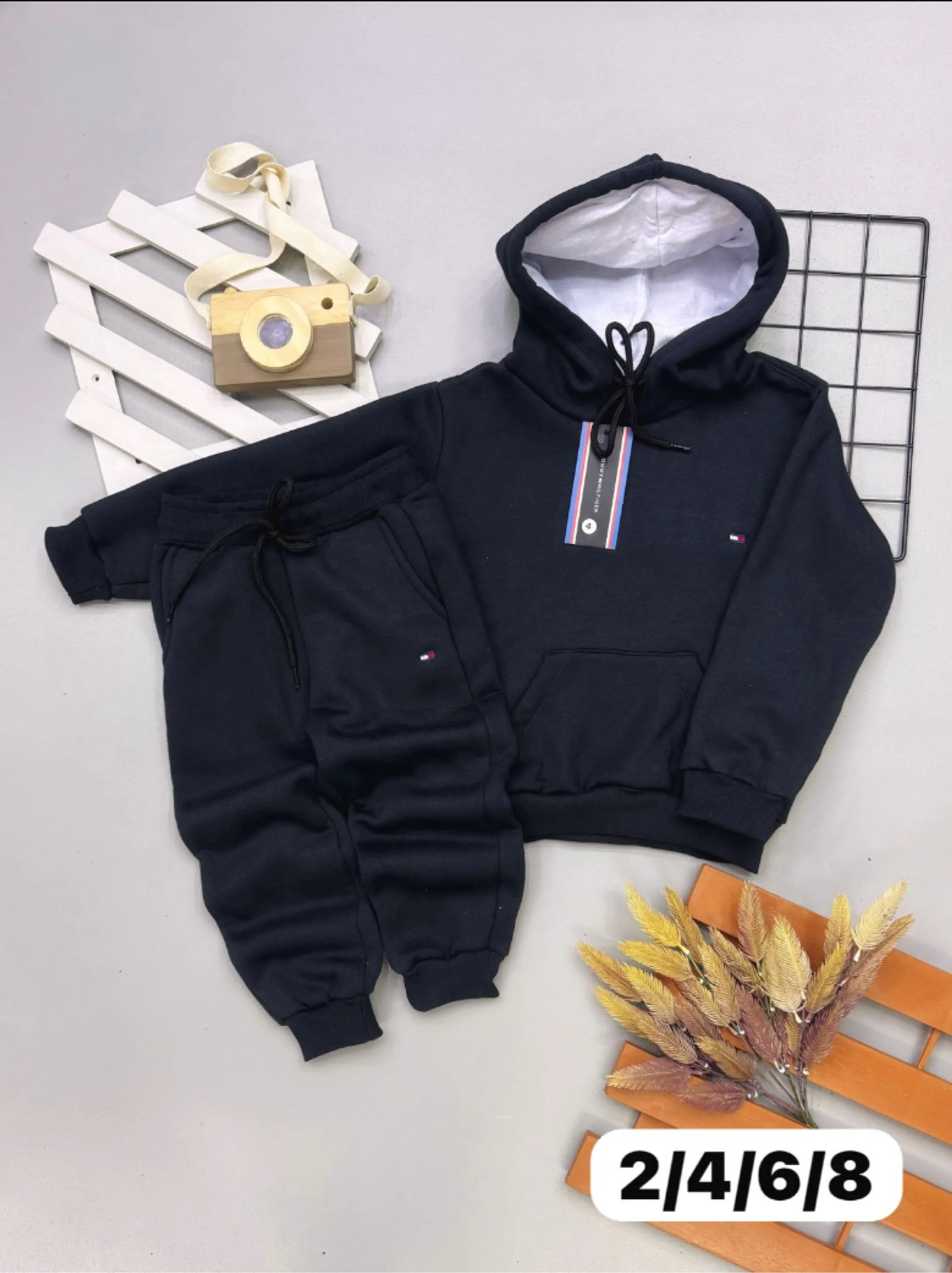 Conjunto de moletom canguru c/caouz 3 cabos flanelado