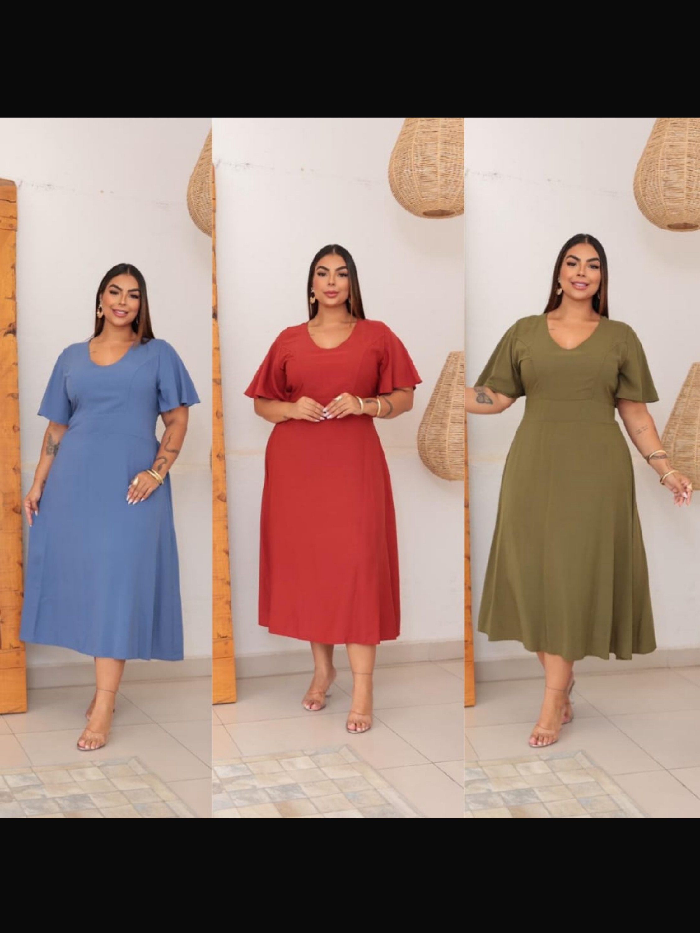 Vestido Bella mídi Plus size
