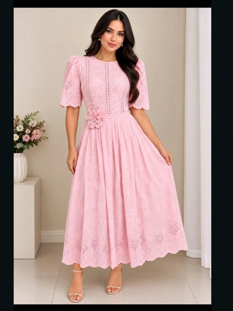 Vestido MIDI bordado
